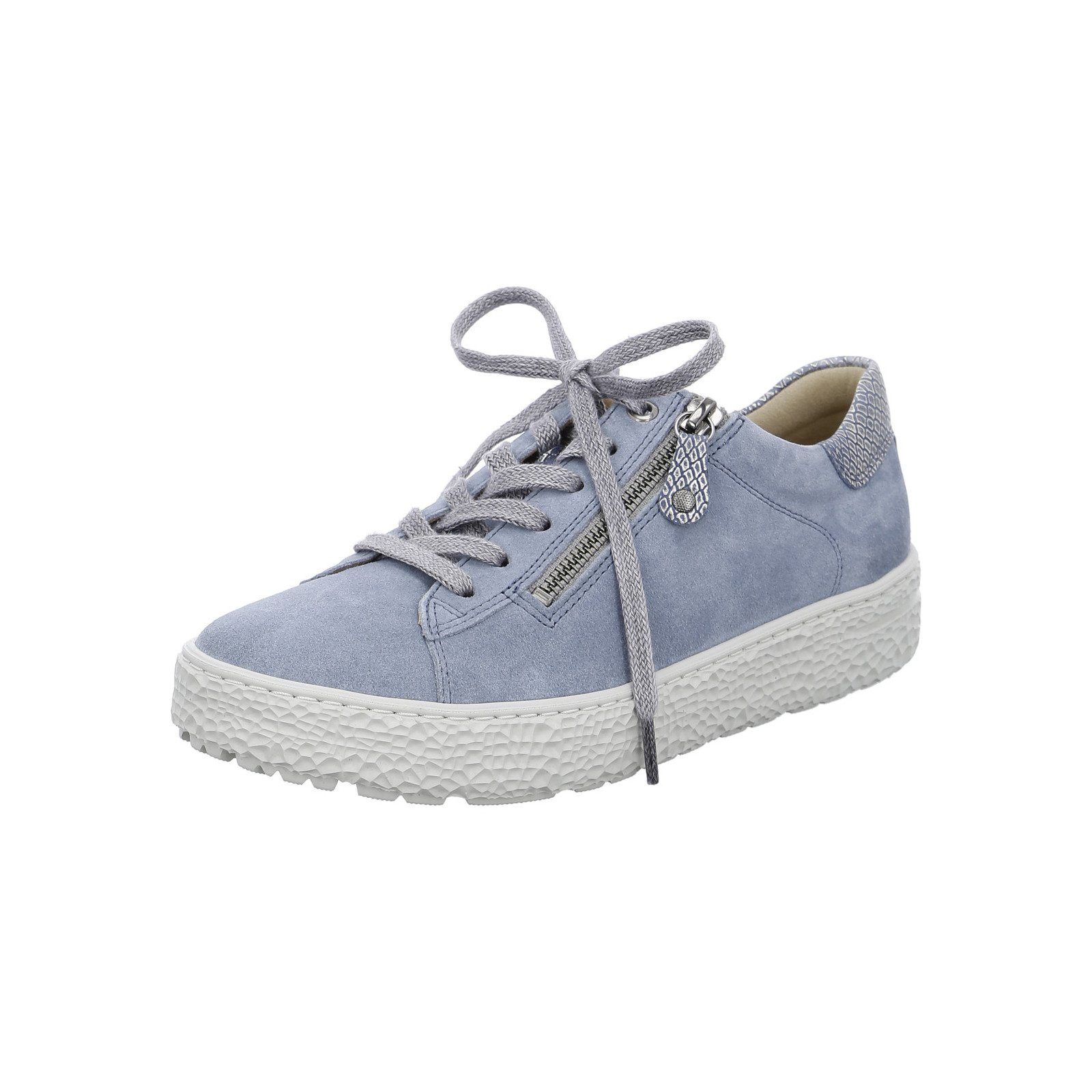 Hartjes Phil - Damen Schuhe Schnürschuh Sneaker Velours blau