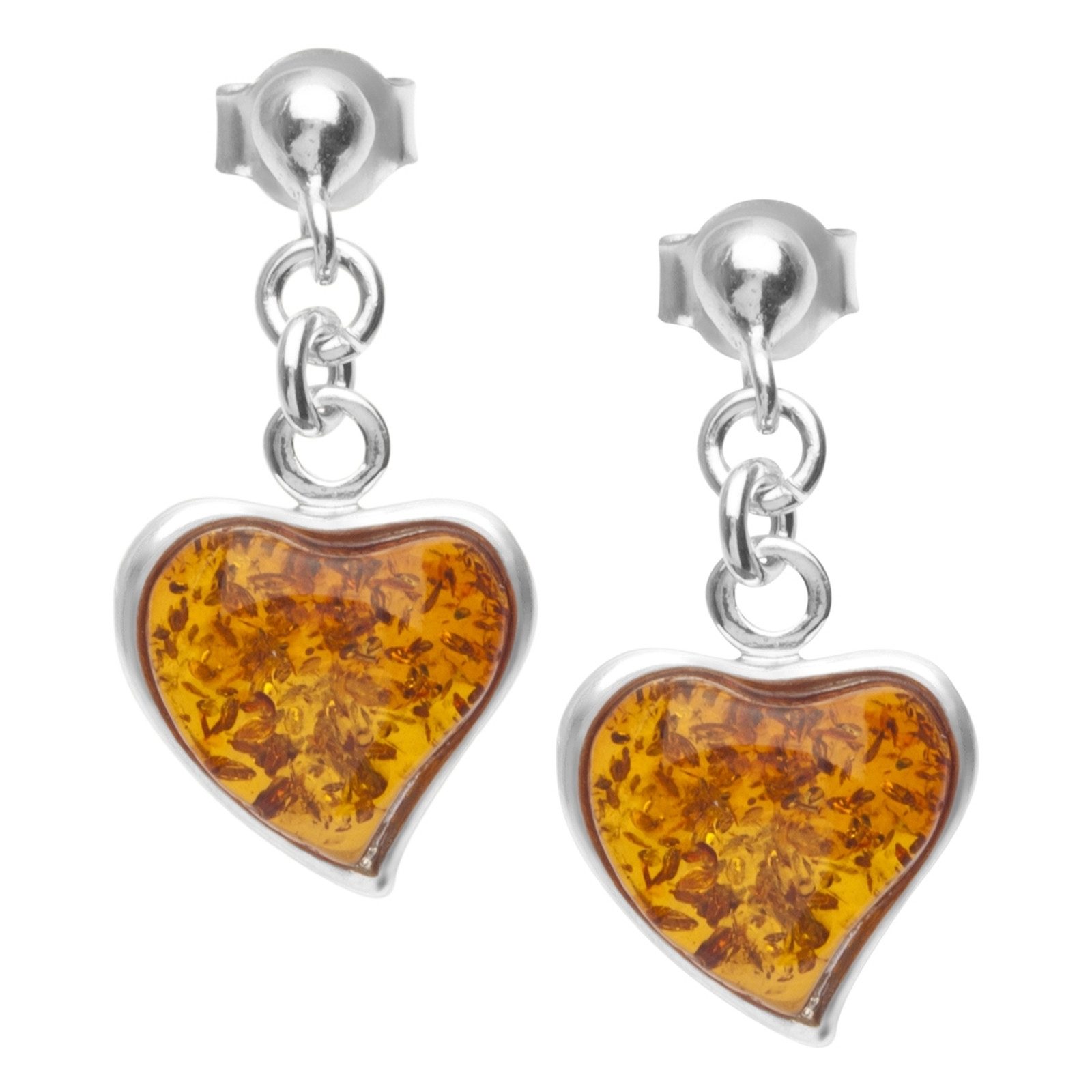 OSTSEE-SCHMUCK Paar Ohrhänger Ostsee-Schmuck Ohrhänger Herz 12 mm Ohrhänger günstig online kaufen