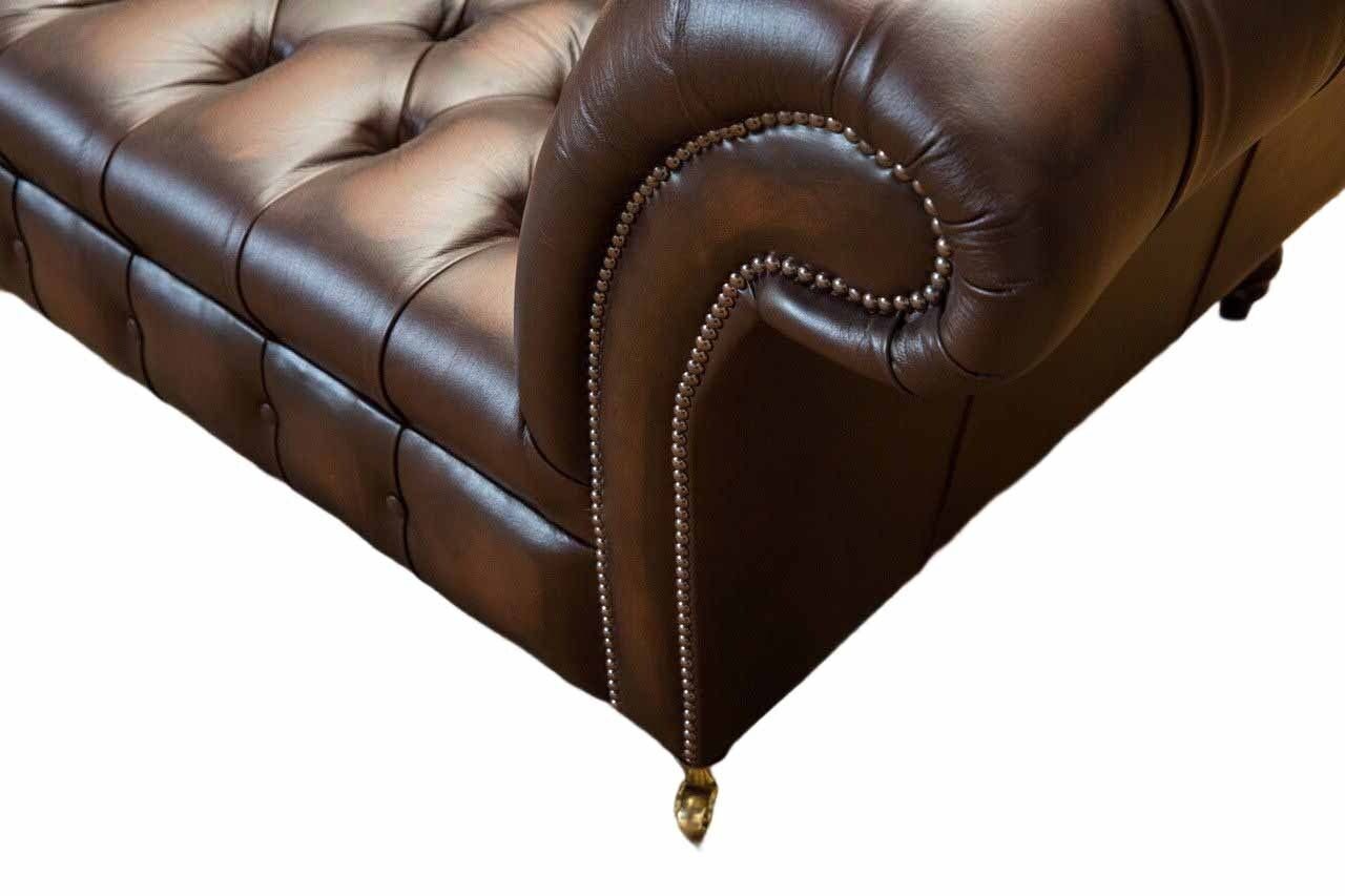 Leder 4 Europe Made In Ledersofa Couch Luxus Chesterfield, Sitzer Sofa JVmoebel Sofa Klassische