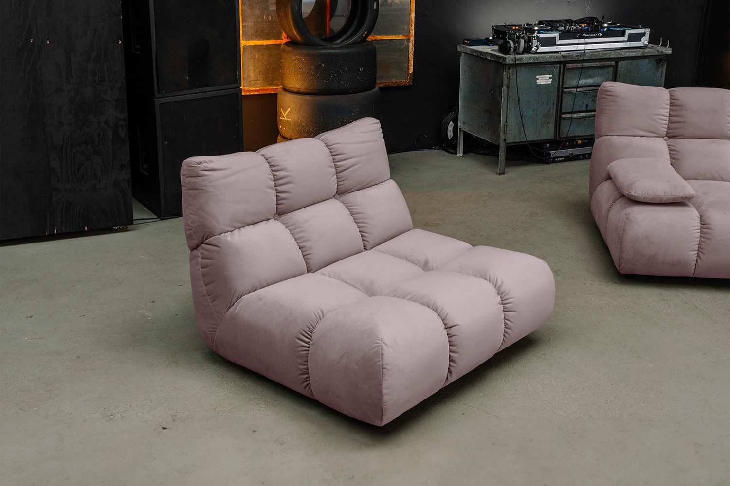 KAWOLA Drehsessel VIVIEN Velvet - Bequem & Modern – XXL Sessel Samt, Eleganter Funktionssessel, Drehbare Entspannung, Komfort, Wohnzimmer
