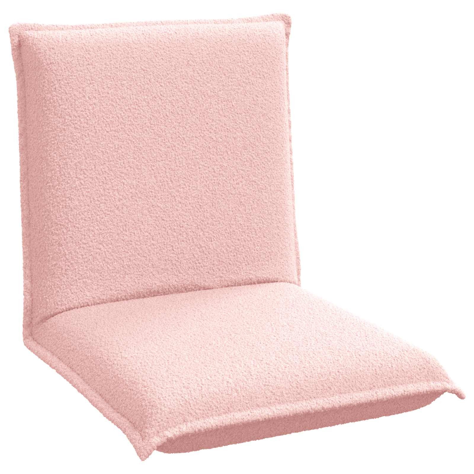 vidaXL Bodenkissen Verstellbarer Fußsessel Rosa Schafstoff