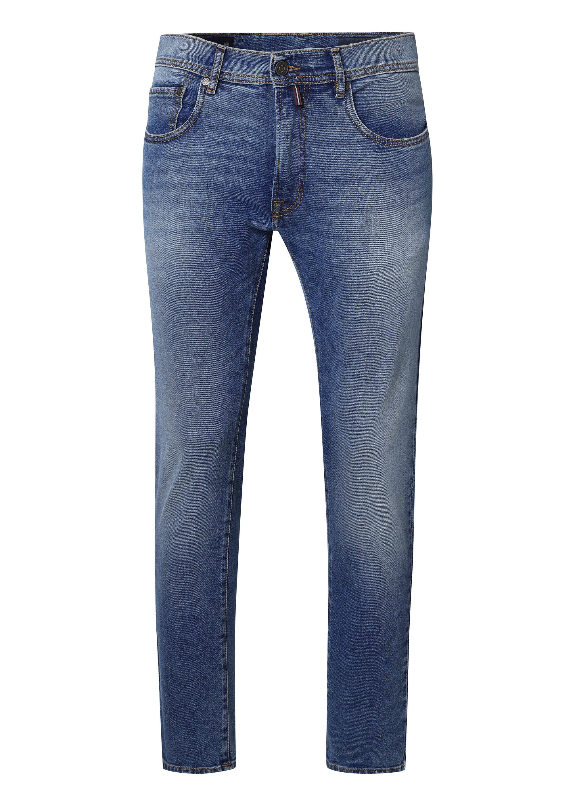 Pierre Cardin Stretch-Jeans Laval mit Dornschlaufe zum Fixieren der Gürtels günstig online kaufen