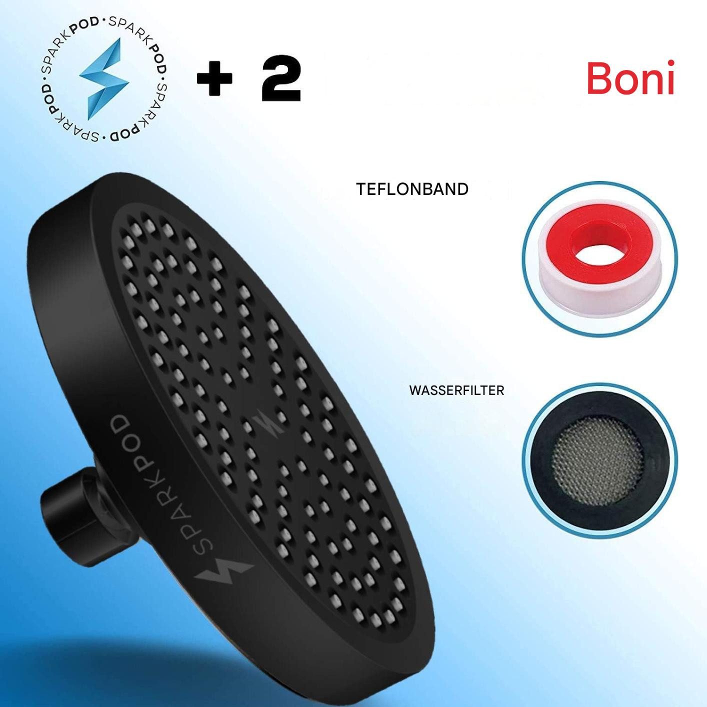 sparkpod Regenduschkopf Luxus XL Hochdruck Duschkopf Regendusche Anti-Kalk Düsen Spa-Feeling, (Hochdruck-Wasserdurchfluss, modernes Design, langlebiges Material., 4-tlg., Hochdruck-Regendusche 90 Anti-Kalk-Düsen einfache Montage), Hochdruck-Duschkopf Anti-Kalk-Düsen werkzeugfreier Installation.