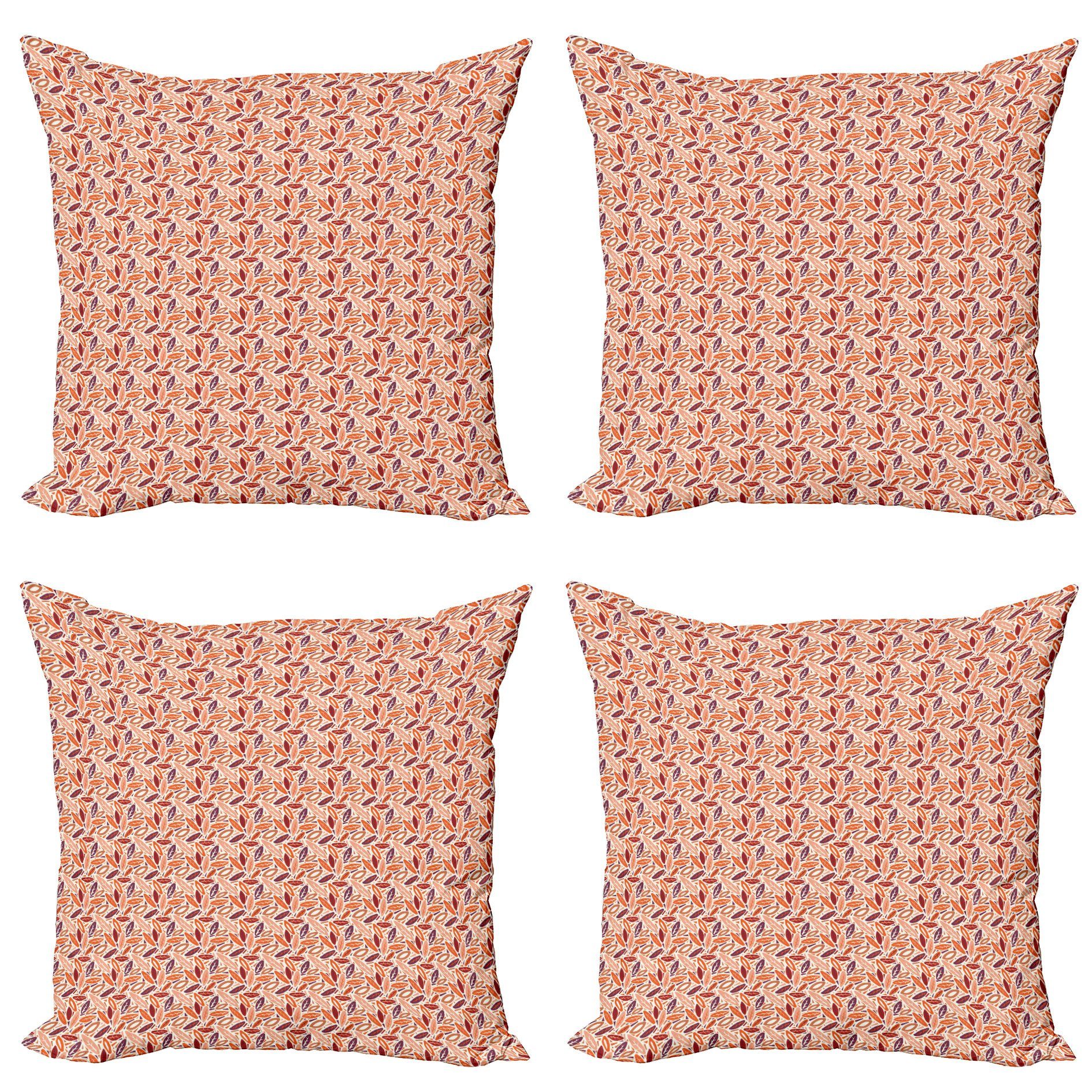 Accent Doppelseitiger Herbstlaub Kissenbezüge Abakuhaus Anordnung Modern von (4 Stück), Blätter Digitaldruck,