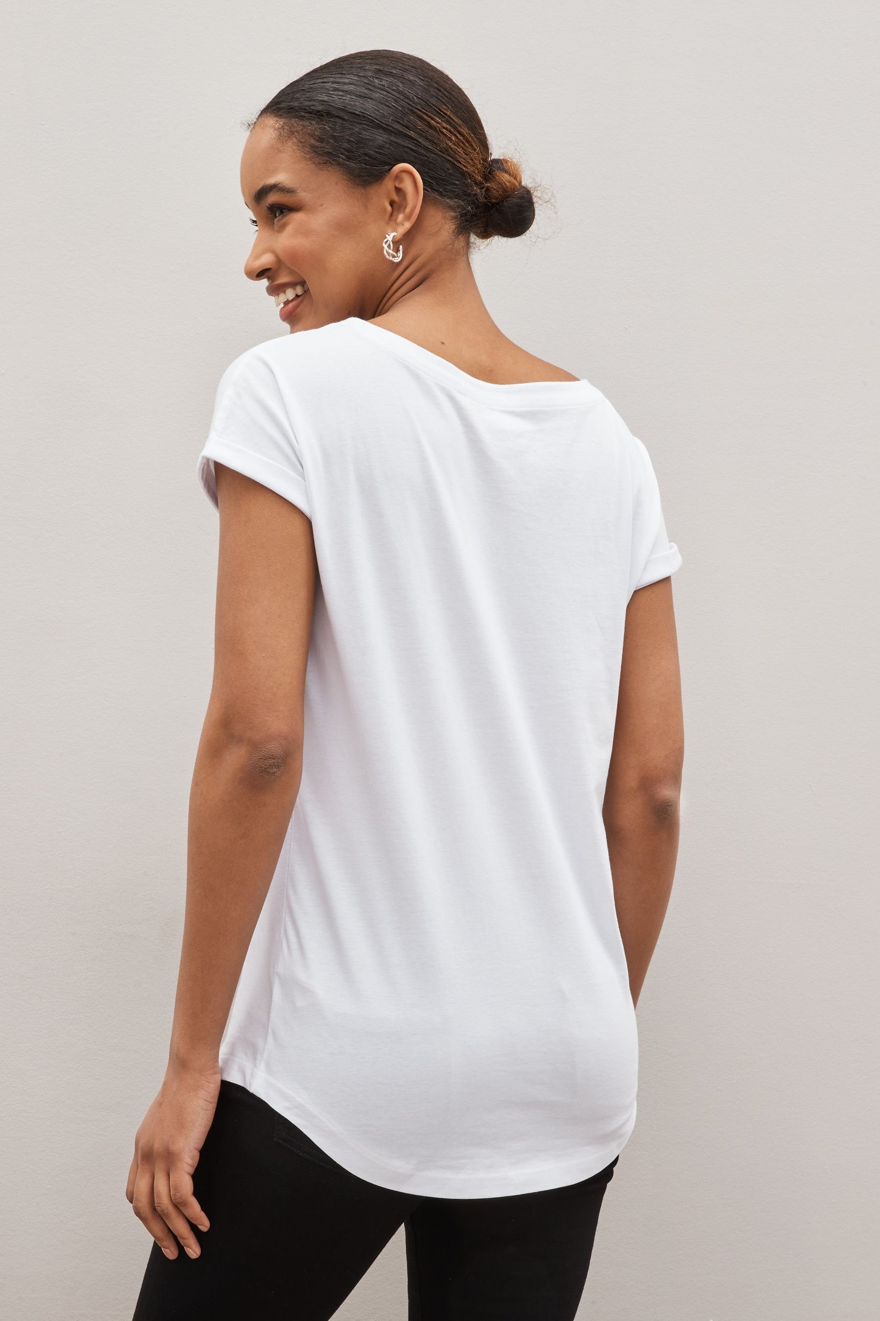 Next T-Shirt T-Shirt mit überschnittenen Schultern, günstig online kaufen