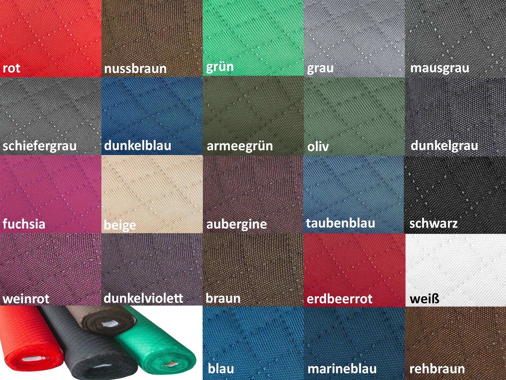 maDDma Stoff 1m Meterware Raute Steppstoff 158cm breit, aubergine