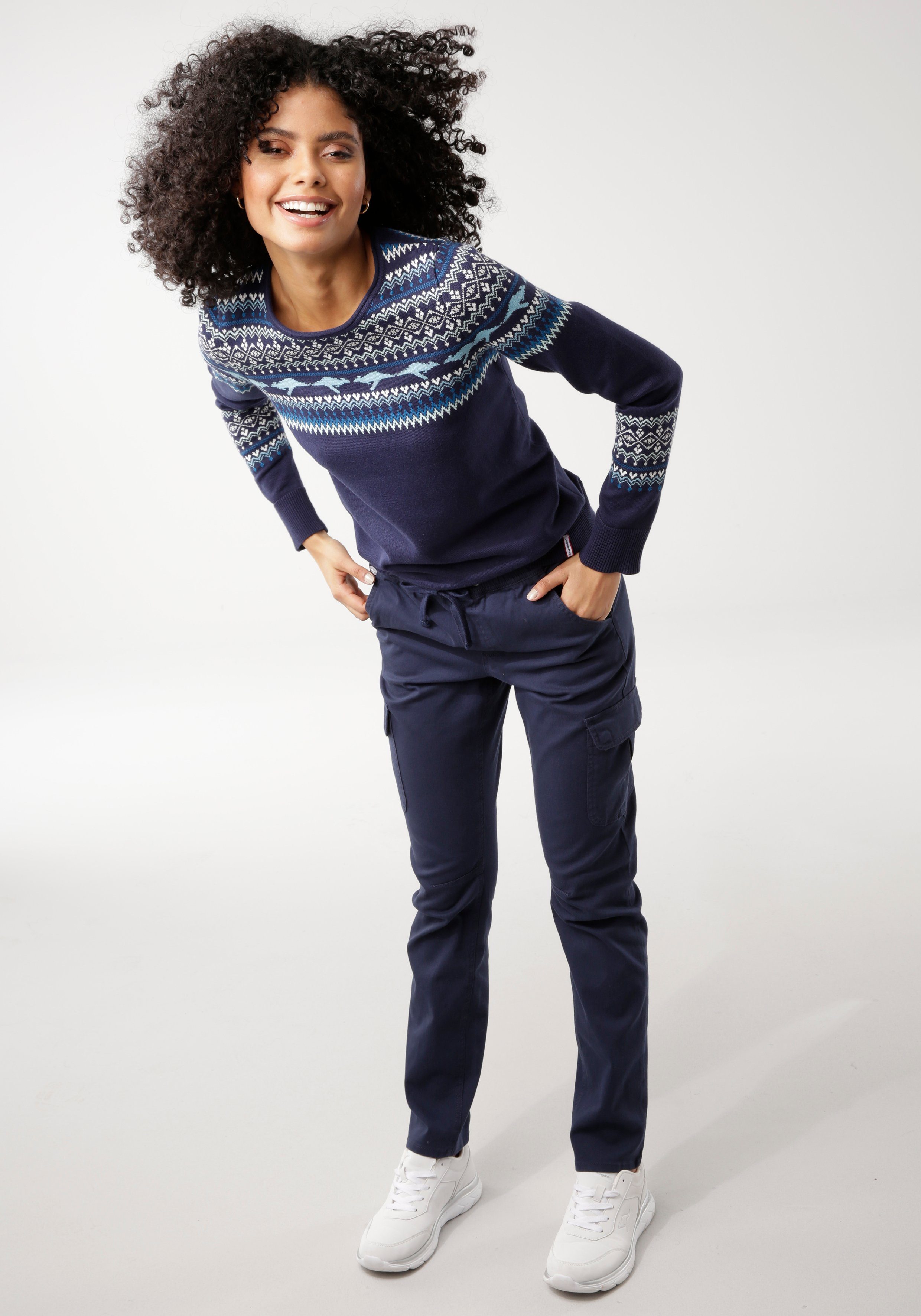 KangaROOS Norwegerpullover im winterlichen Design