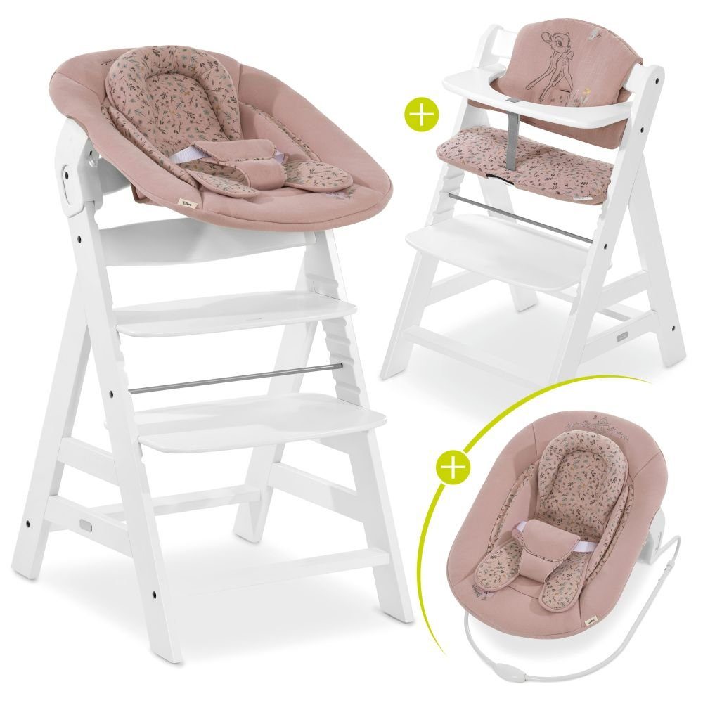 inkl. ab für Sitzauflage Babystuhl Hauck Hochstuhl White Rose (Set), Alpha Aufsatz Bambi Holz Plus Newborn Set & Neugeborene Geburt