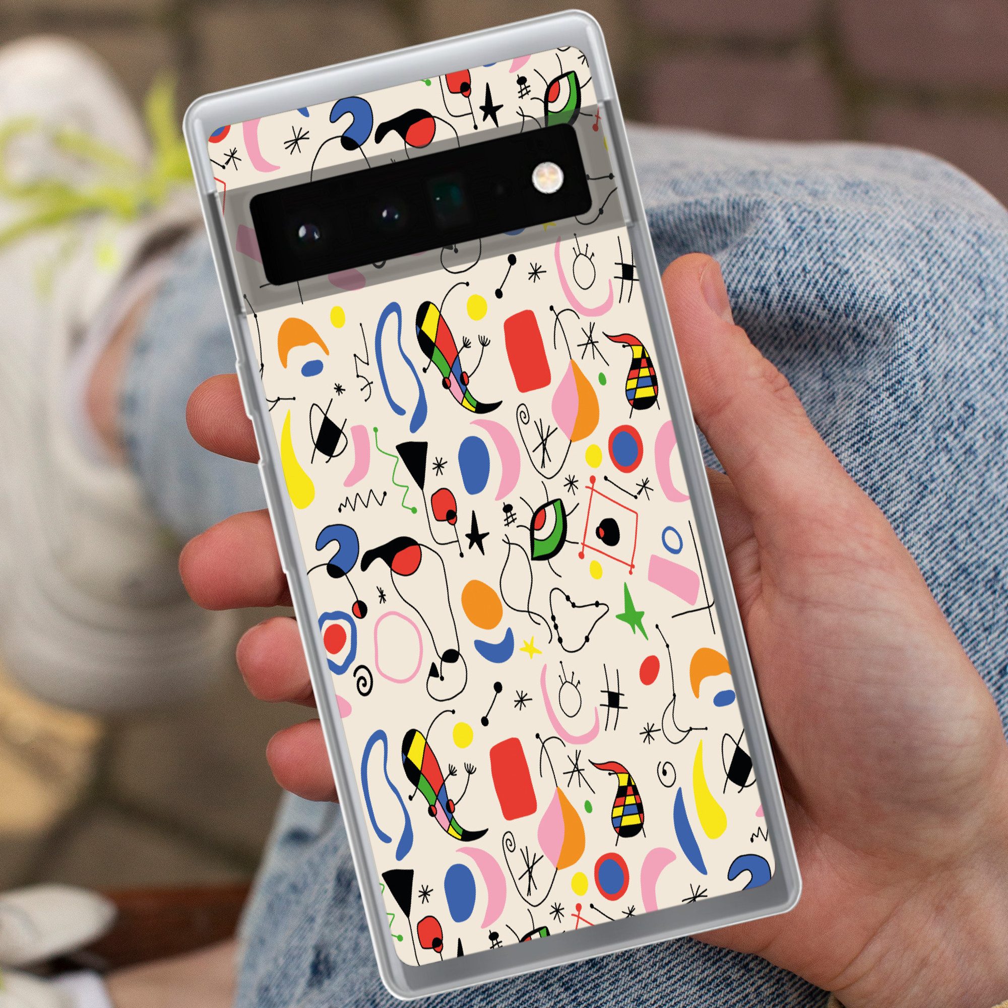 MuchoWow Handyhülle für Google Pixel 6 Pro Muster - Abstrakt - Kunst, Handy Case, Silikon, Bumper Case Dünn