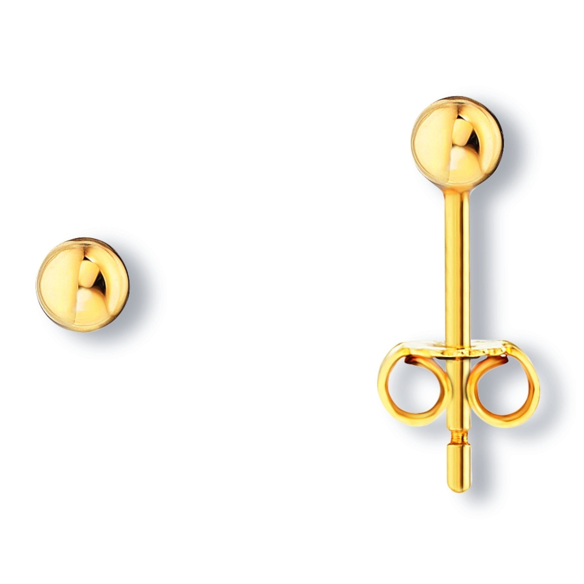 Paar Ohrhänger Kugel Ohrringe Ohrstecker aus 333 Gelbgold
