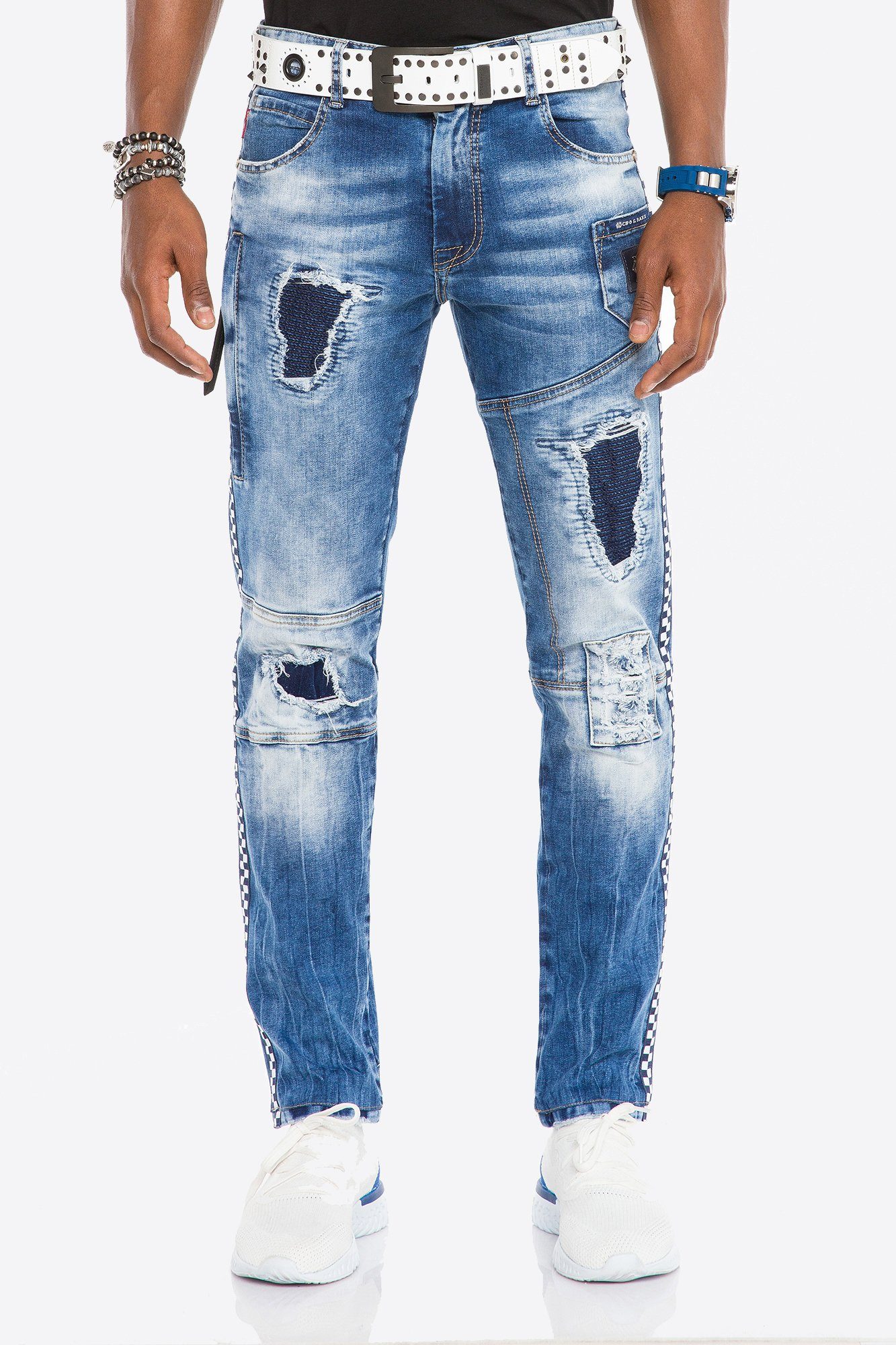 Cipo Jeans mit Baxx angesagten Bequeme Ziernähten &