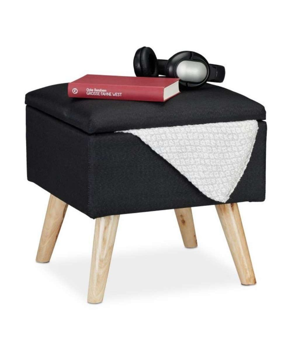 relaxdays Sitzhocker Relaxdays Hocker mit Stauraum (packung, 1 St., Hocker), Bodenschoner: Verhindert Kratzer auf dem Boden