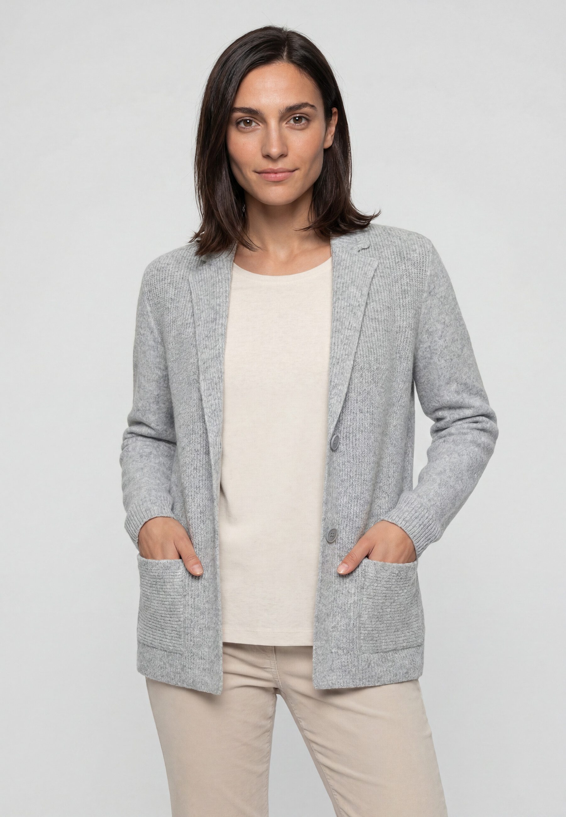 Olsen Cardigan Cardigan mit Reverskragen