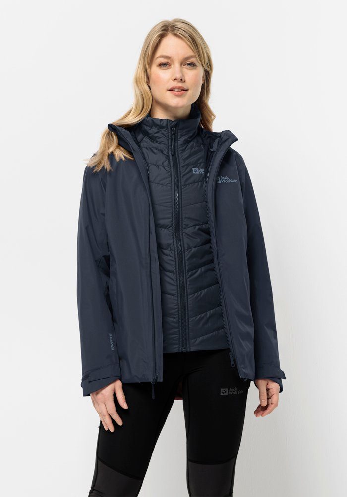 Jack Wolfskin 3-in-1-Funktionsjacke GLAABACH 3IN1 JKT W (2 teilig)