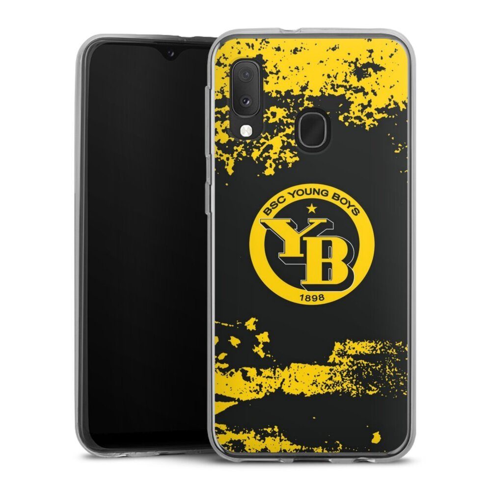 DeinDesign Handyhülle BSC Young Boys Offizielles Lizenzprodukt Fanartikel BSC YB Grunge, Samsung Galaxy A20e Silikon Hülle Bumper Case Handy Schutzhülle