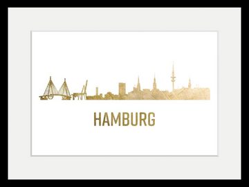 queence Bild Hamburg Skyline GOLD, Städte (1 St)