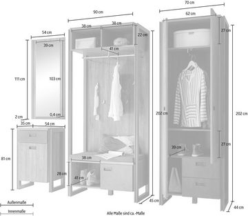 Home affaire Garderoben-Set Detroit, (Set, 4-St)