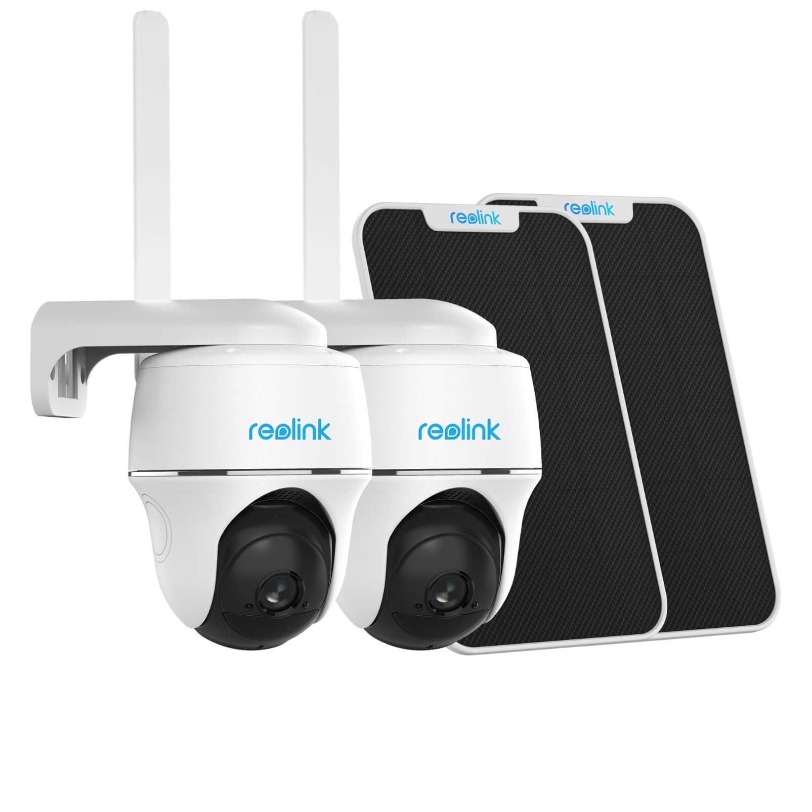 Reolink Überwachungskamera Go PT Plus+Solarpanel 5MP 3G/4G LTE 355°/140° Schwenkbare PTZ Akku (Campingbus, Farm, Außenbereich, Wald, Straße, 2-tlg., mit SIM-Kartenslot+32GB SD Karte,Intelligenter Erkennung,IR-Nachtsicht)