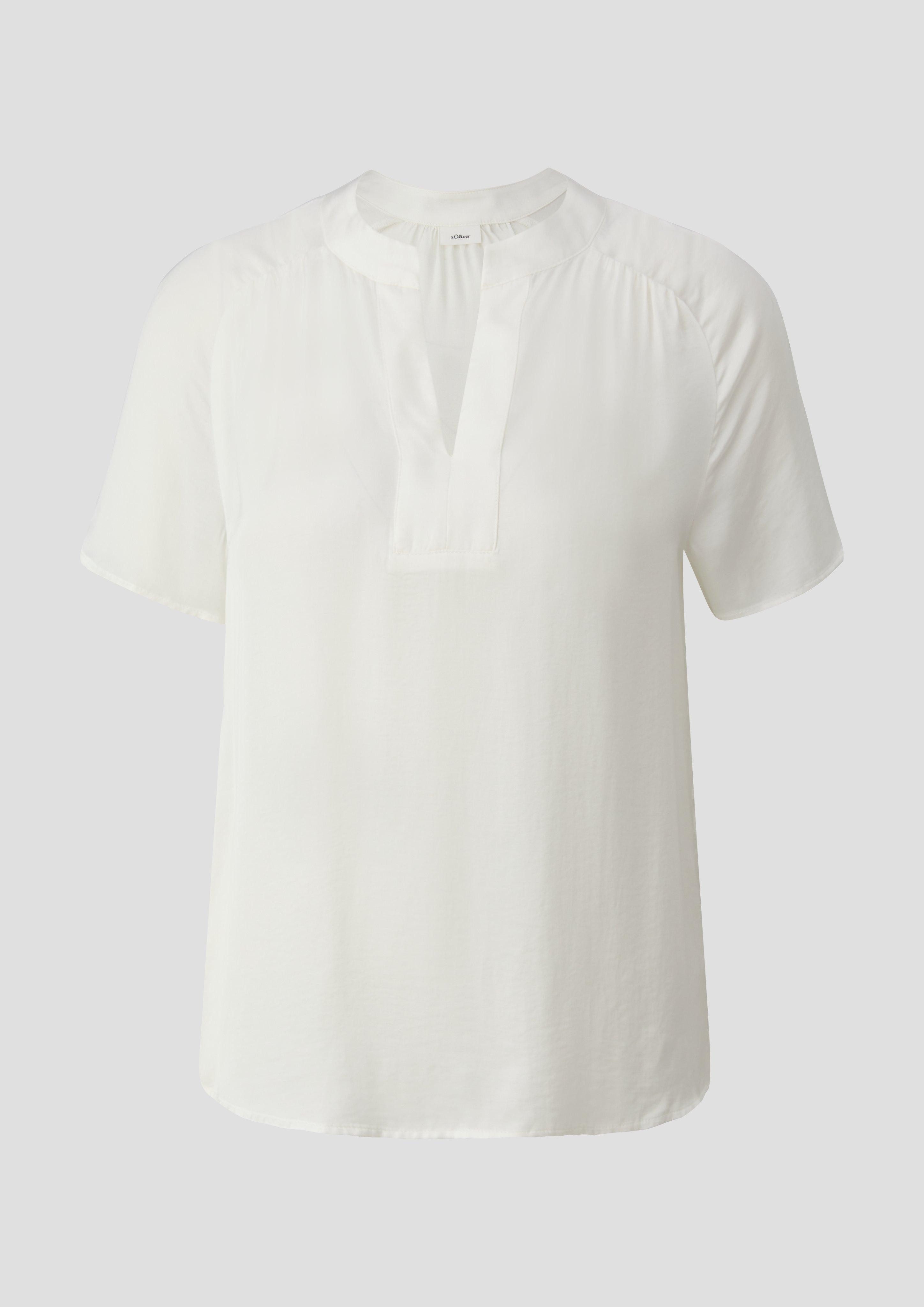 s.Oliver BLACK LABEL Kurzarmbluse Viskose-Bluse mit günstig online kaufen