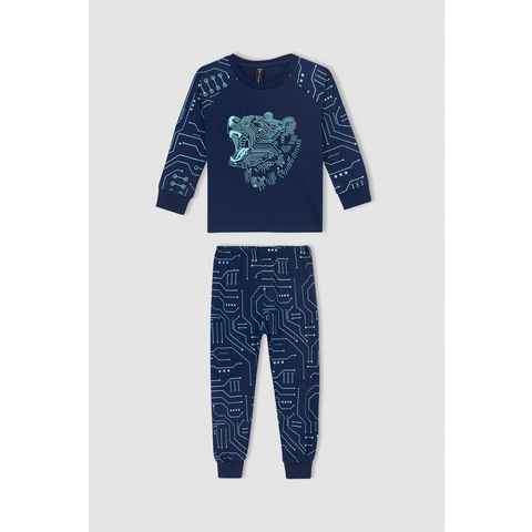 DeFacto Pyjama Jungen Pyjama REGULAR FIT (2 tlg) (Packung, 2 tlg)