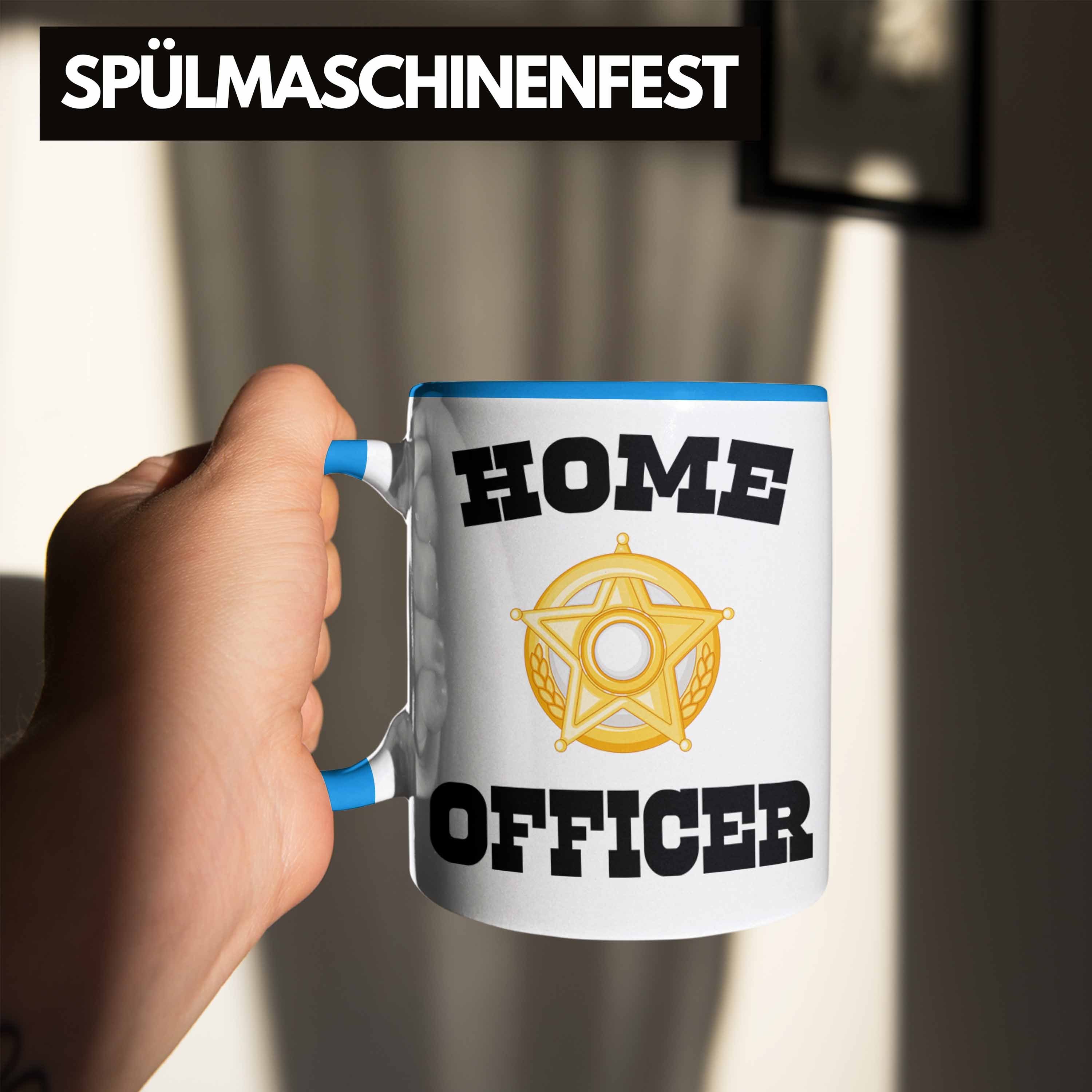 Geschenk Blau Home Tasse Officer Trendation Zubehör Trendation Geschenke Gadget Office Homeoffice Home Kaffeetasse - Lustig Frauen Männer Tasse