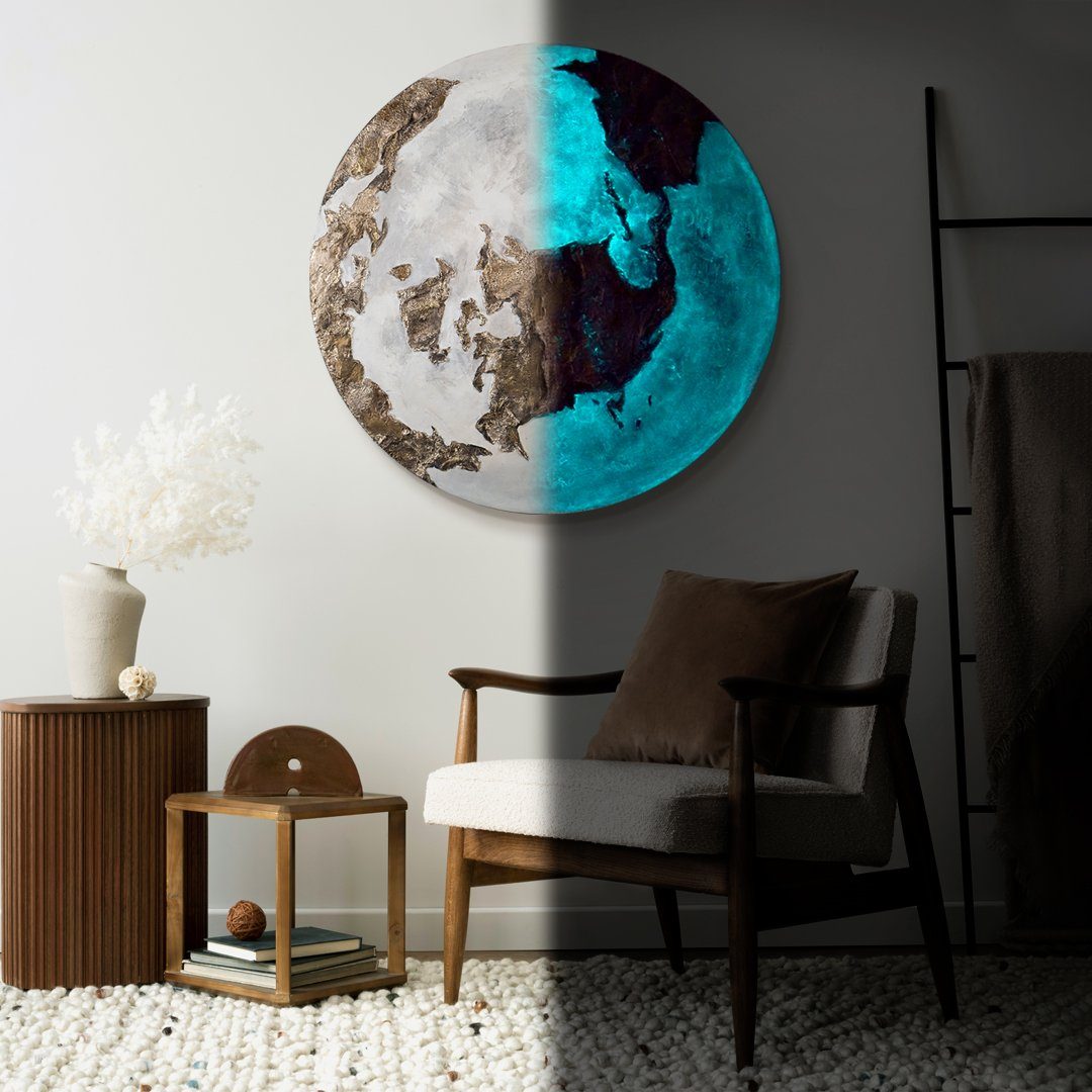 Planet Gemälde Erde, Goldene YS-Art