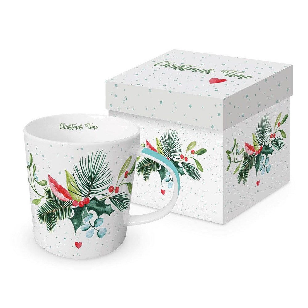 PPD Becher PPD, Weihnachten, Blumen, Tieren, Planzen, Winter, Waldtieren Motiv, 1-tlg., Porzellan Weinachtstasse, Weihnachtszeit, Weinachten, - Eigenschaften: Lebensmittelecht, Mikrowellengeeignet, Spülmaschinenfest, Ideal als Geschenk, Kollektion, Geschenke, Tischdeko