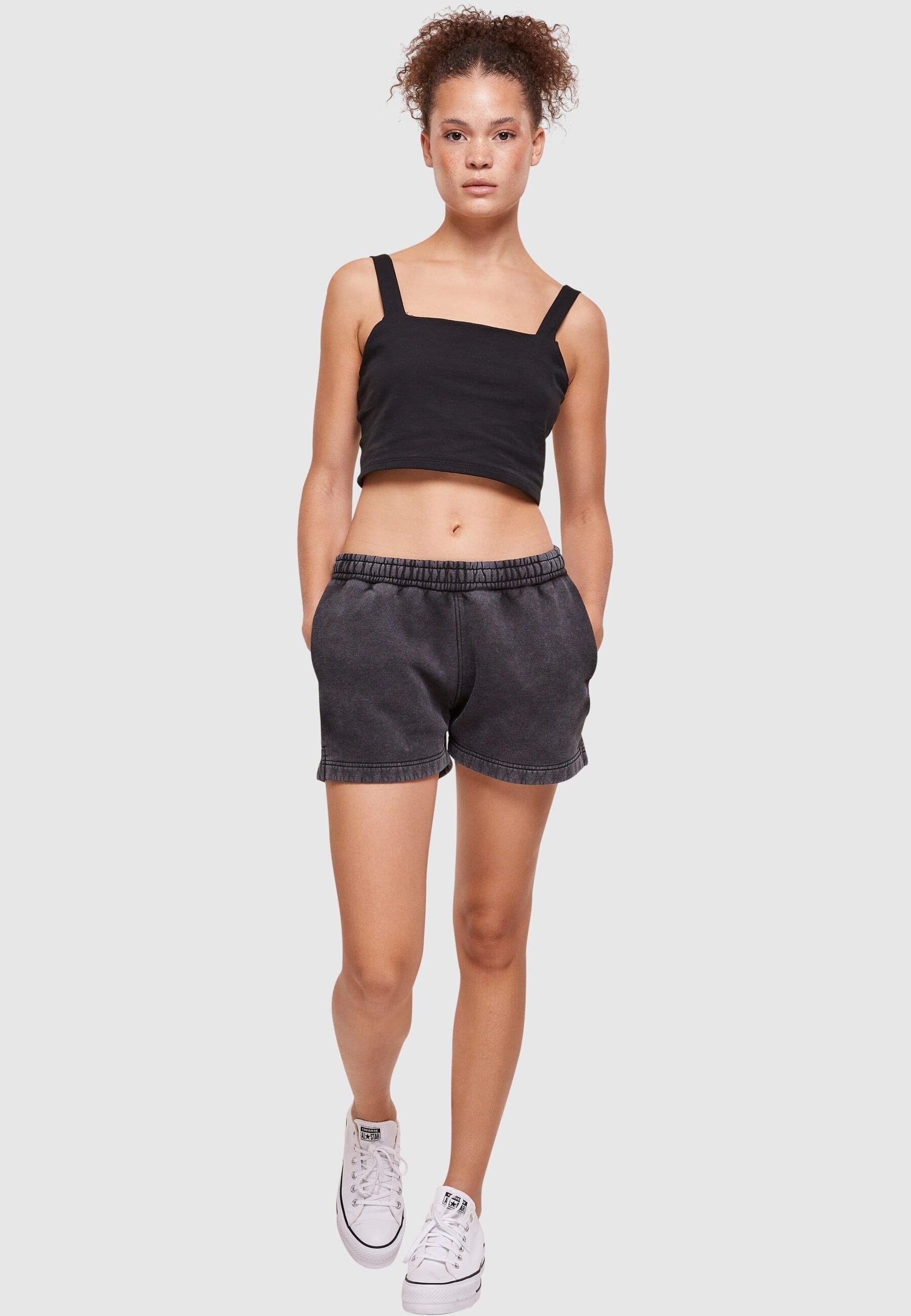 Shorts (1-tlg) Stone CLASSICS Ladies Washed Sweatshorts black Damen URBAN