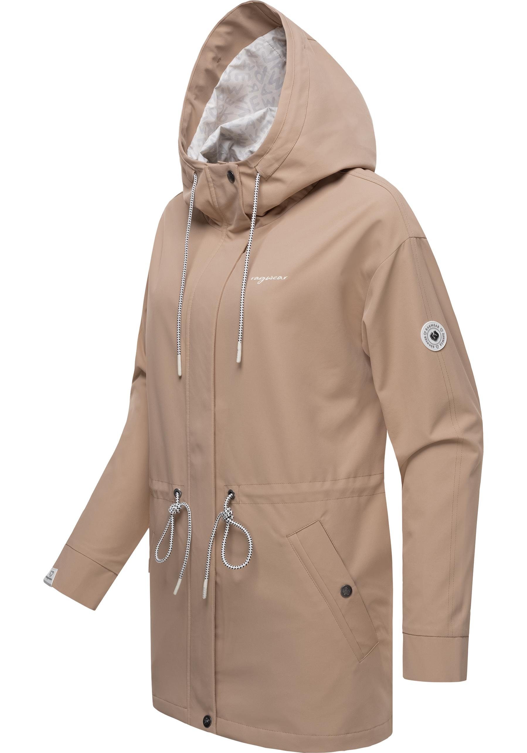 Ragwear Übergangsjacke Materialien stylische sand recycelten Urbanna Remake Outdoorjacke aus Damen