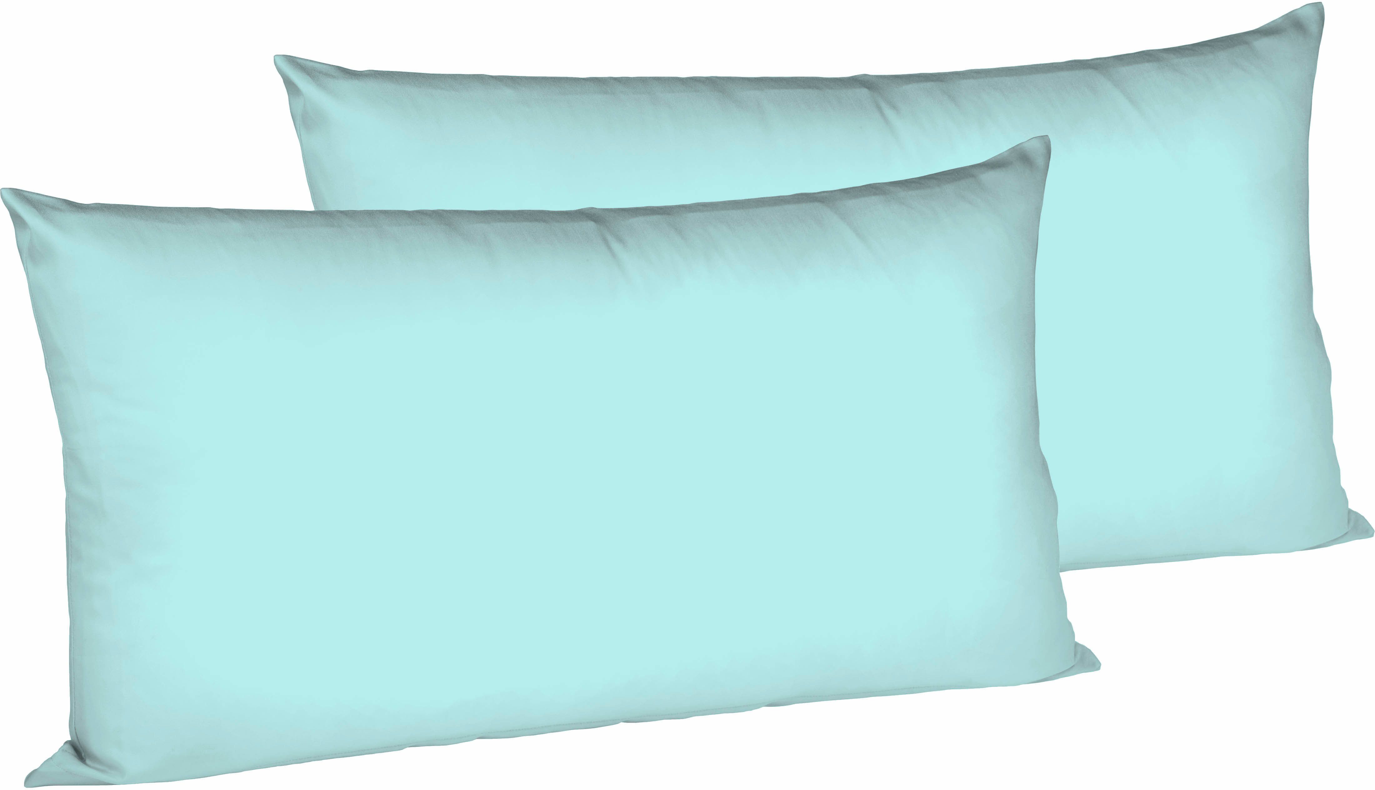 fleuresse Подушкиbezüge Colours, (2 Stück), edler, bügelfreier Interlock-Jersey aus 100% Baumwolle