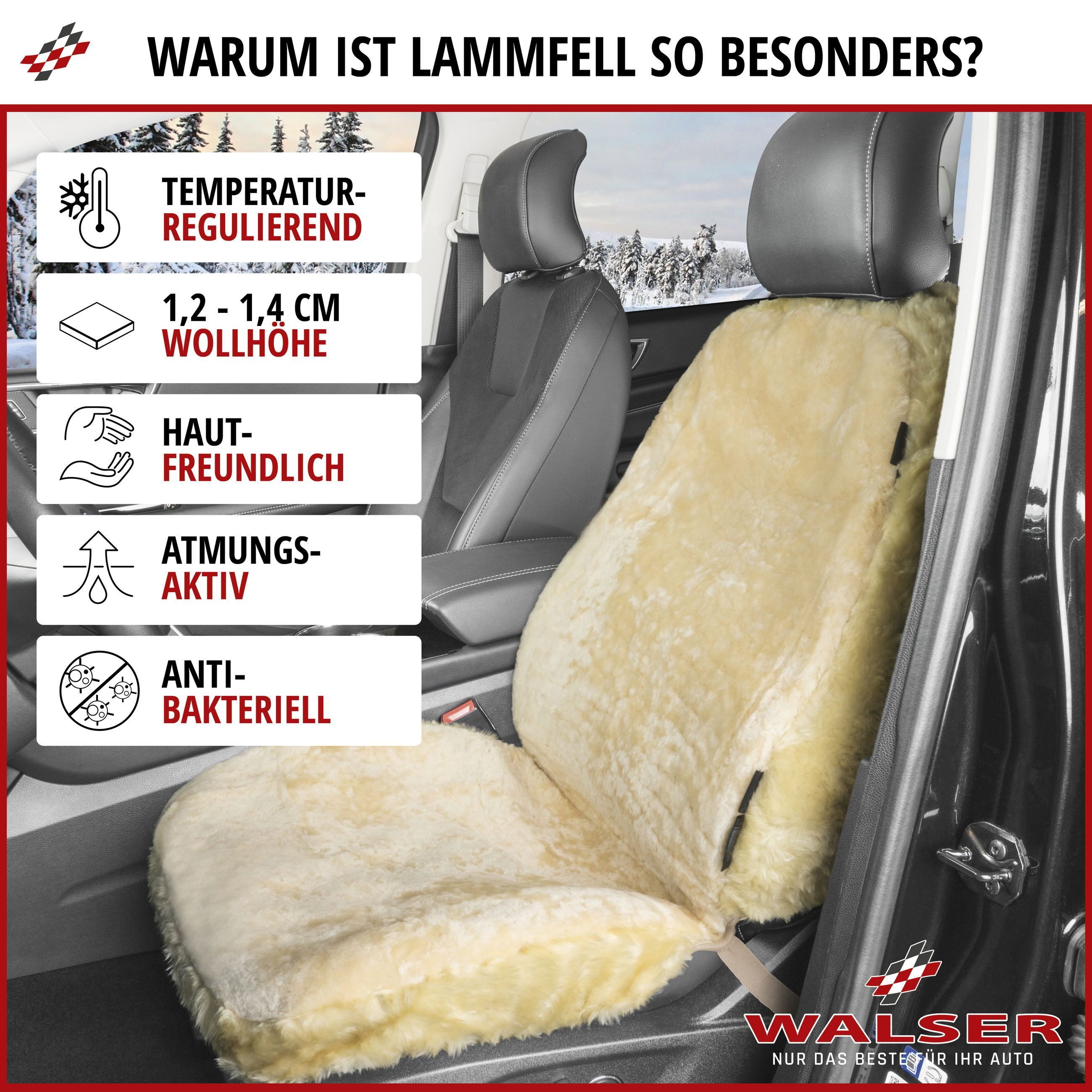 WALSER Autositzbezug Autositzbezug Monette, 1 Vordersitzbezug 1tlg, 1-tlg.
