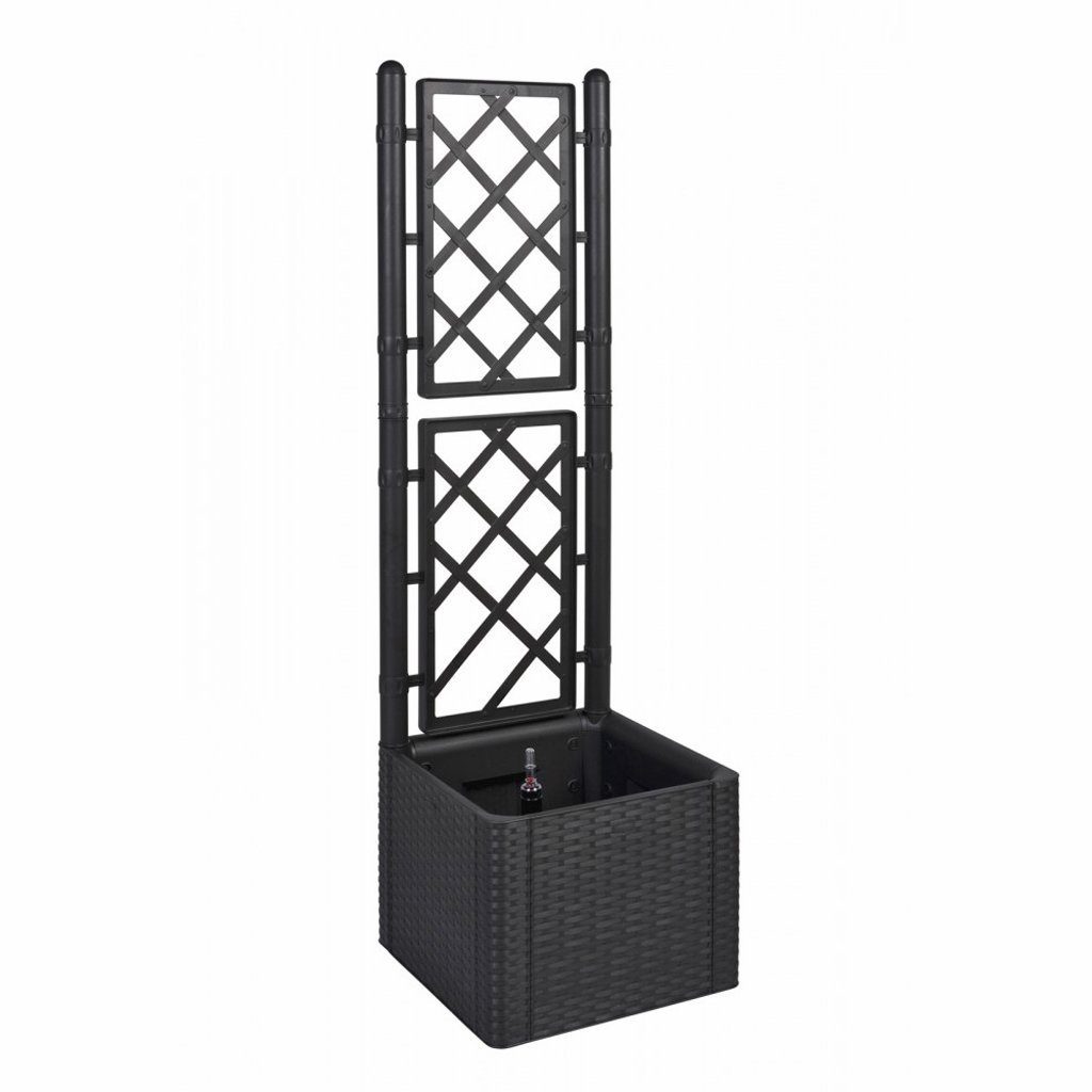 Kreher Pflanzkübel Kreher Spaliere in Rattan-Optik in Anthrazit (Größe wähl günstig online kaufen