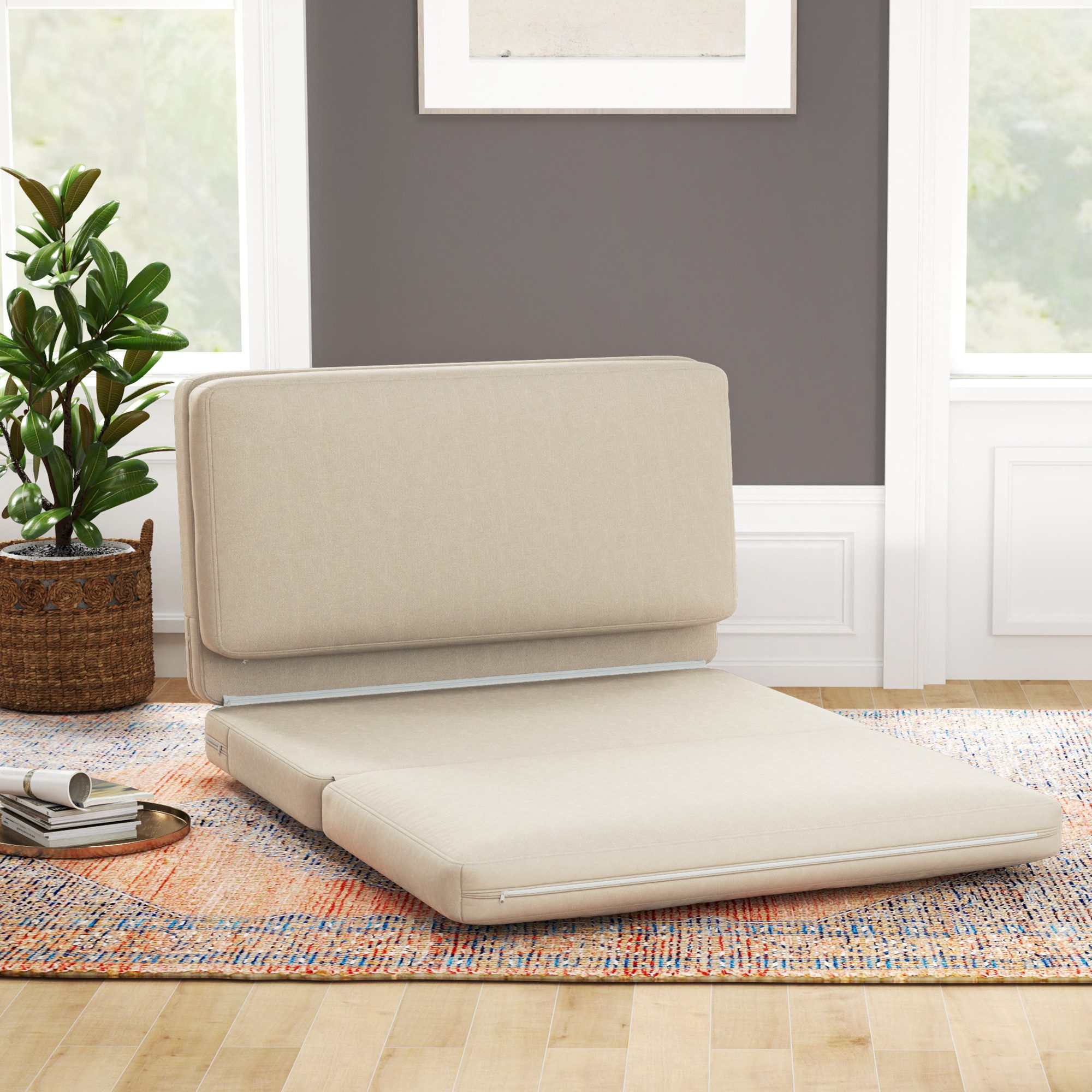 HOMCOM Sitzkissen 3-in-1 Klappbar Schlafsofa mit günstig online kaufen