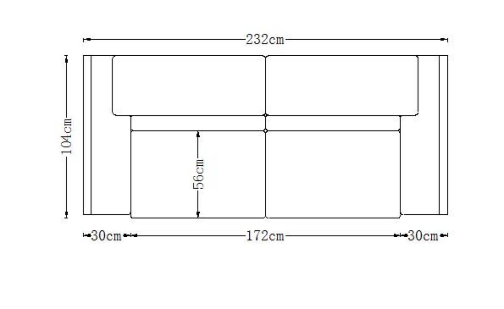 Salottini Sofa Luxus XL 3er Sofa Andrea 3-Sitzer Leder Couch Ledersofa beige, Handarbeit