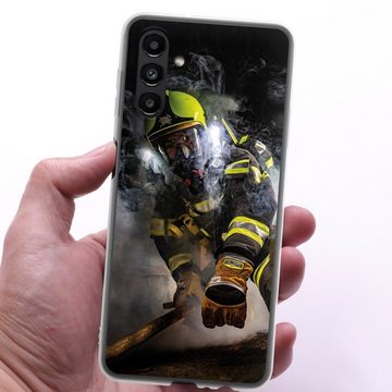 DeinDesign Handyhülle Feuerwehr Feuerwehrmann Feuer Smokediver, Samsung Galaxy A04s Silikon Hülle Bumper Case Handy Schutzhülle
