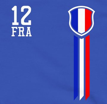 Shirtracer Hoodie 12. Mann Frankreich Fanshirt 2024 Fussball EM Fanartikel Kinder