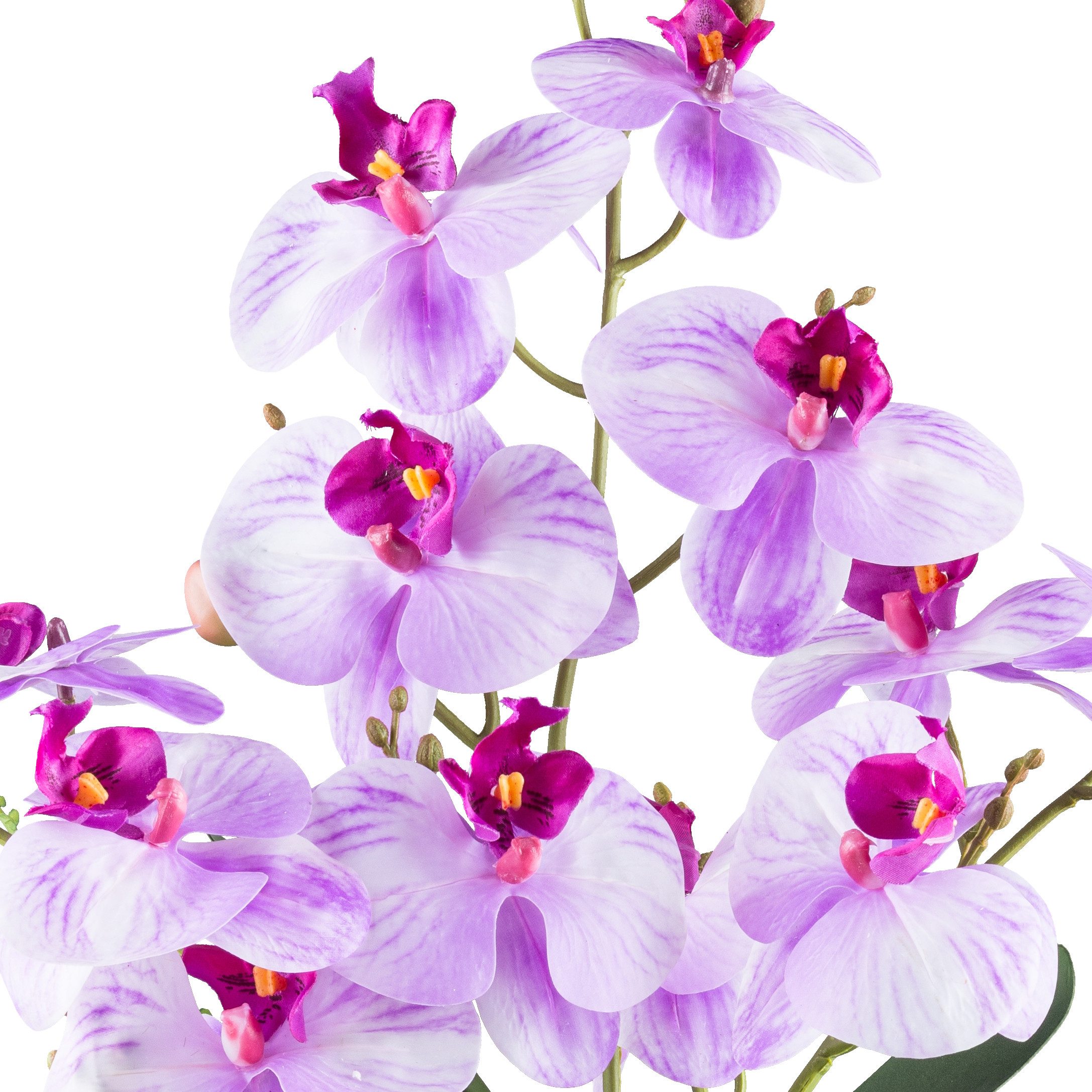 Kunstblume Kunstpflanze Orchidee in weissem Topf, ca. 50 cm, Dahlia Studios
