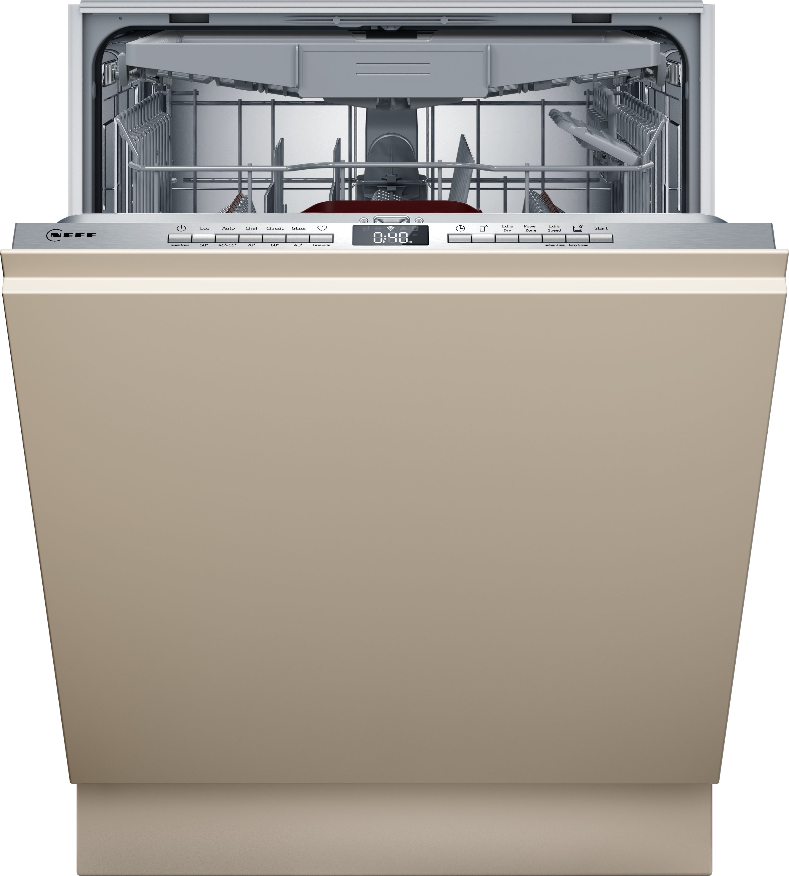 NEFF vollintegrierbarer Geschirrspüler S155evX04e, 14 Maßgedecke, Automatische Türöffnung für Effizienz, Info Light