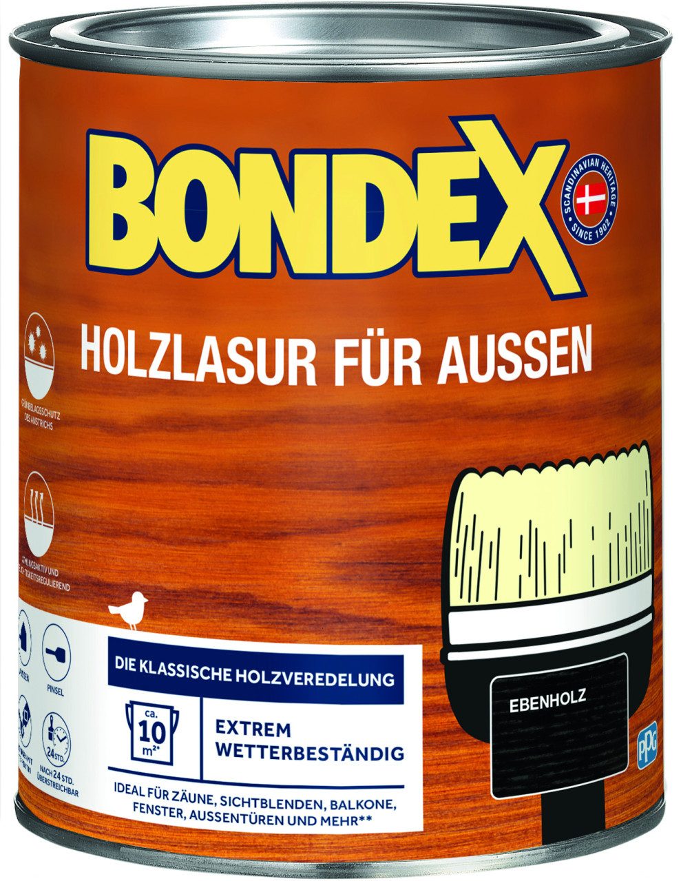 Bondex Lasur Bondex Holzlasur Für Außen 750 ml ebenholz