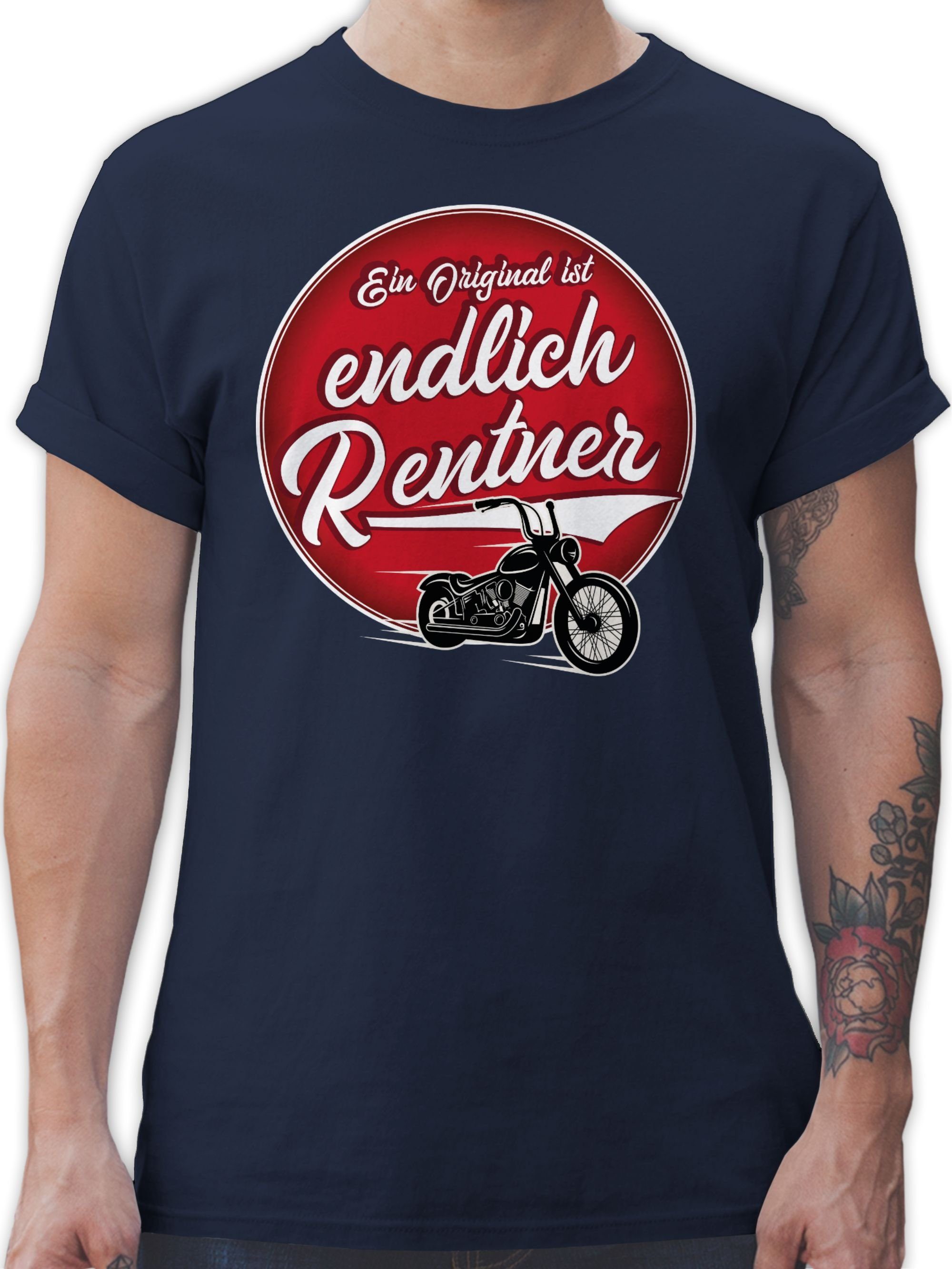 Shirtracer T-Shirt Ein Original ist endlich Rentner Rentner Geschenk 2 Navy Blau | T-Shirts