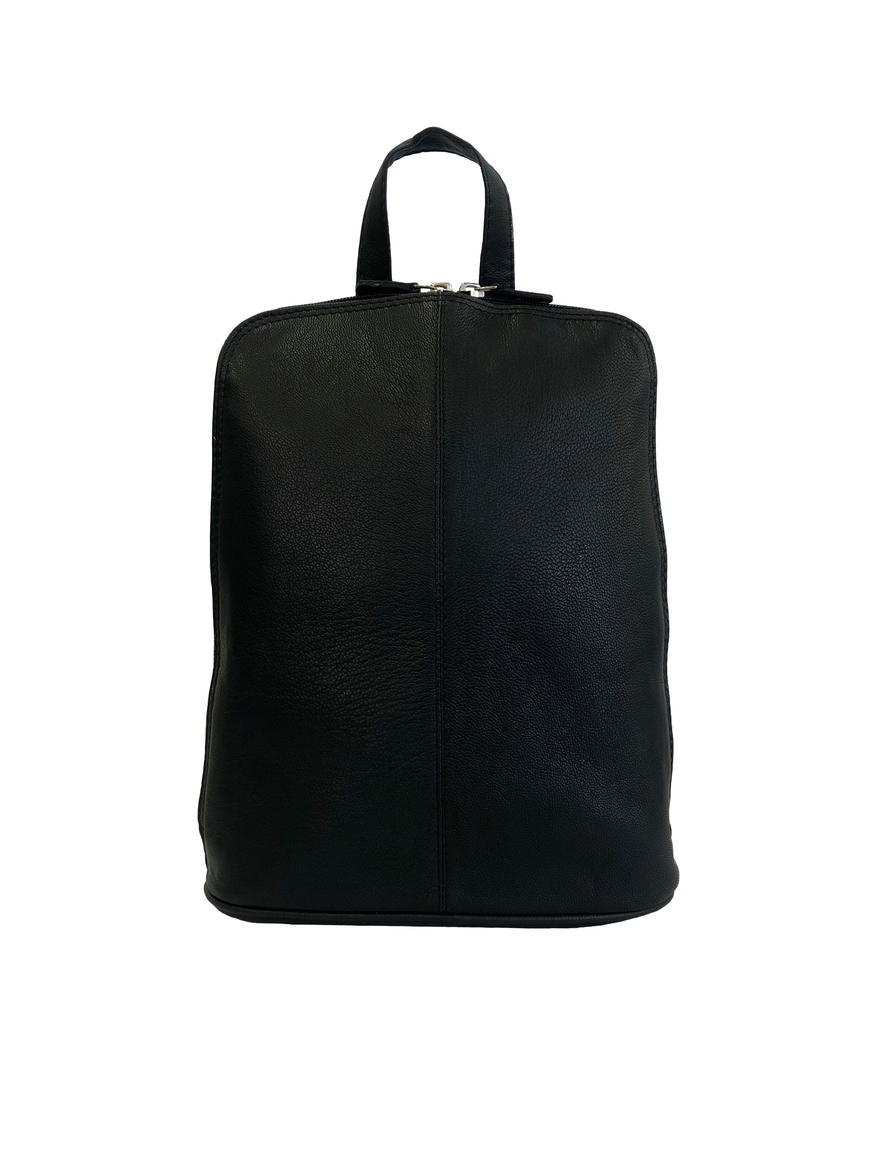Cinino Cityrucksack C1742, Lederrucksack Ziegenleder City Rucksack