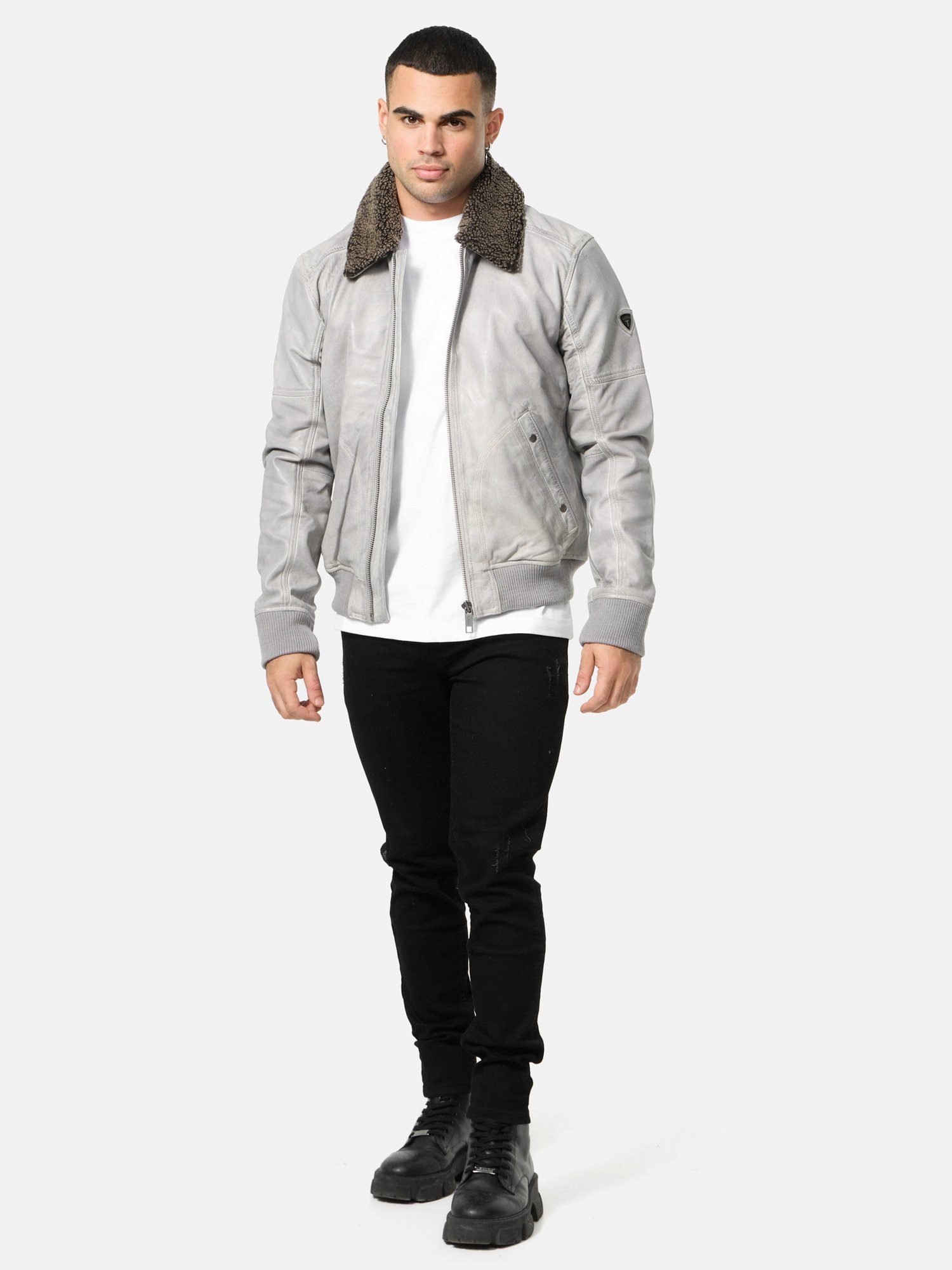 Tazzio Lederjacke A801 mit abnehmbarem Fell