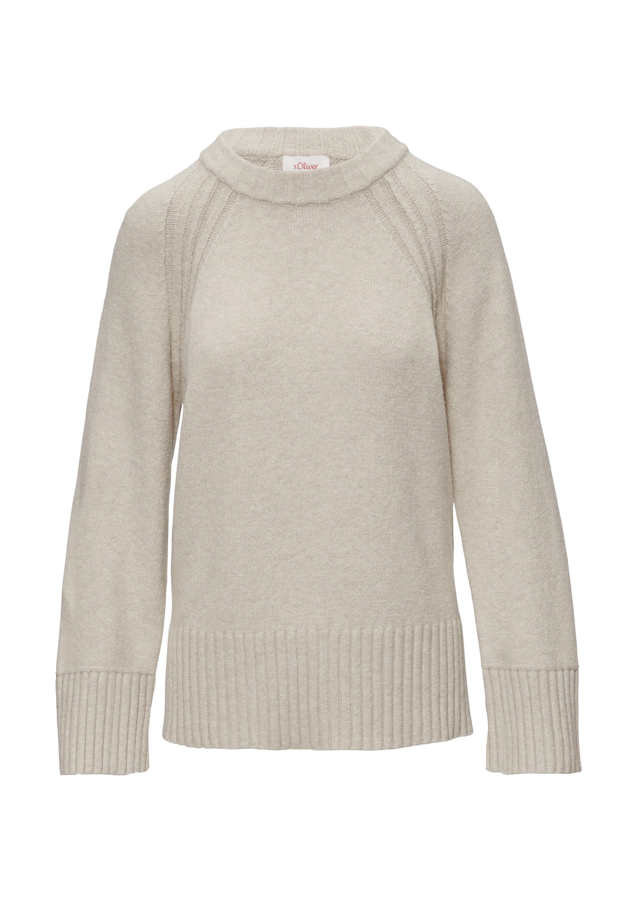 s.Oliver Longpullover Strickpullover Strickpullover mit Raglanärmeln günstig online kaufen