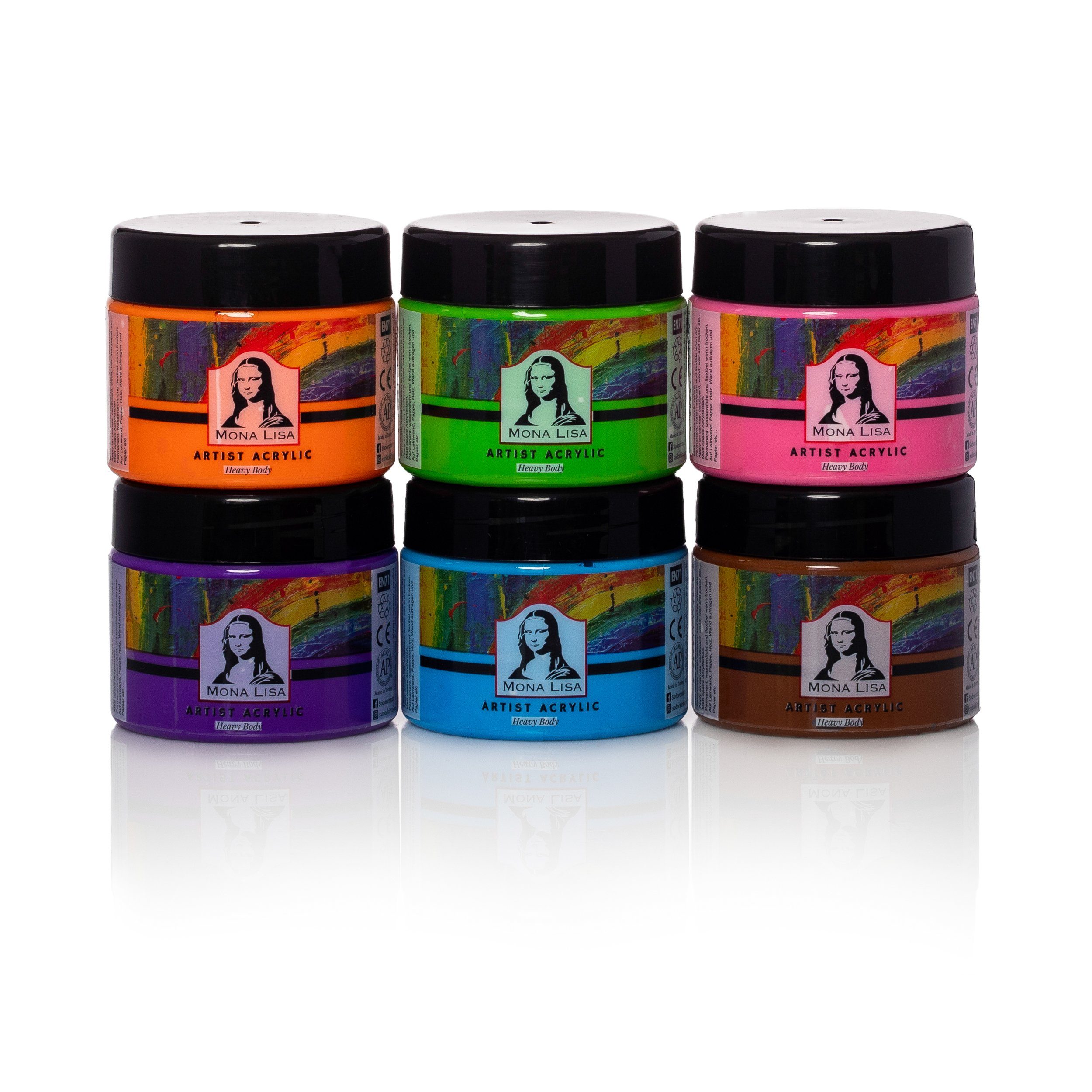 SÜDOR Acrylfarbe Acrylfarben Set 6x125ml (750ml), Acrylic Paint Set