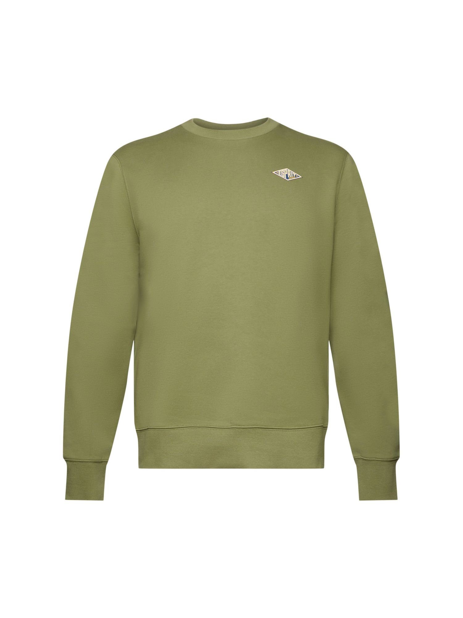 Esprit Sweatshirt Rundhals-Sweatshirt mit Logoprint (1-tlg) OLIVE