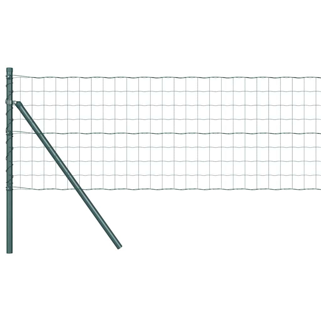 vidaXL Gartenzaun Bodenmontierter Euro-Zaun 10 x 0,4 m PVC-beschichteter Stahl, (1-St)
