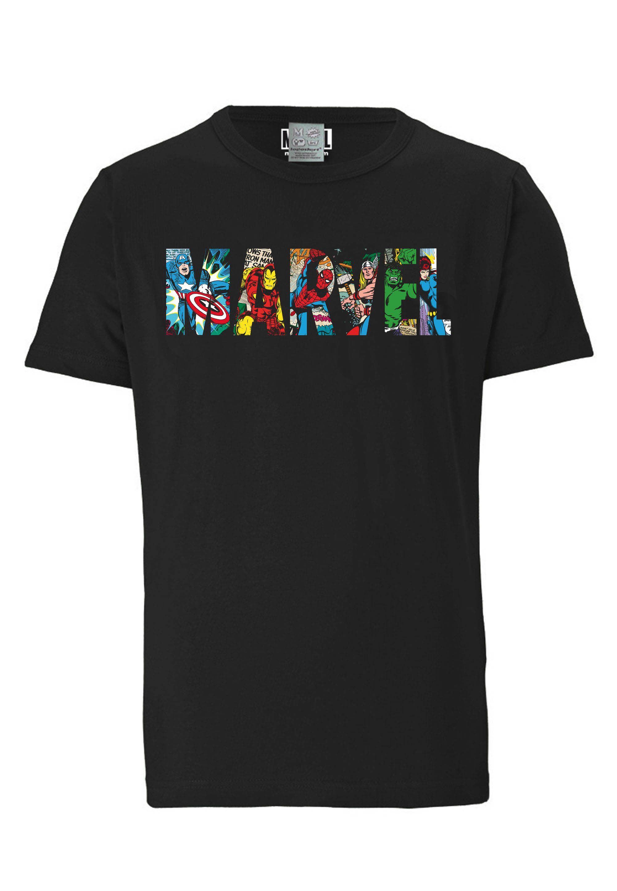 LOGOSHIRT T-Shirt Marvel Comic Colour mit Logo Print coolem