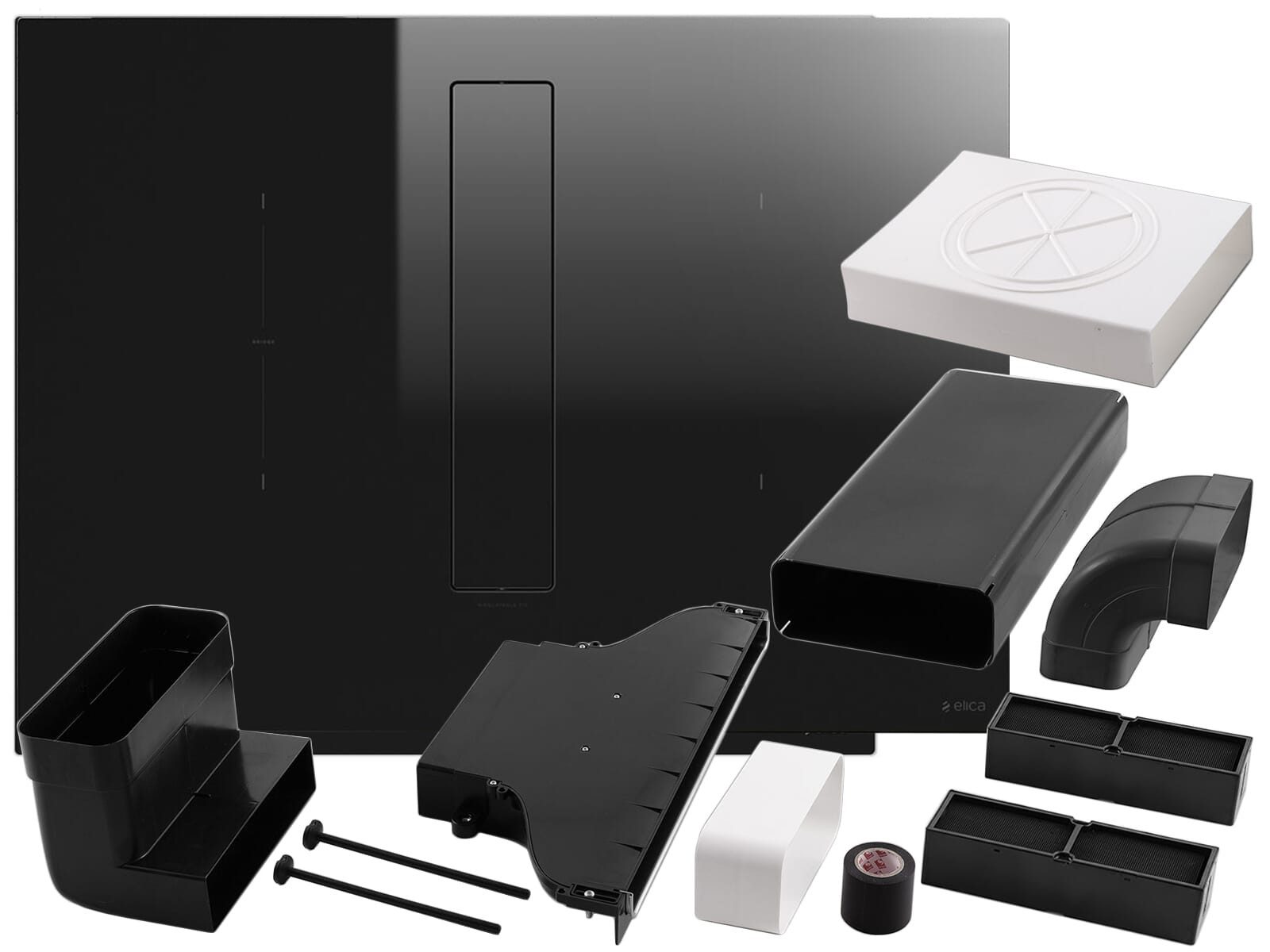 Elica Kochfeld mit Dunstabzug PRF0167054 + KIT0167757, Timer, TouchControl-Bedienung