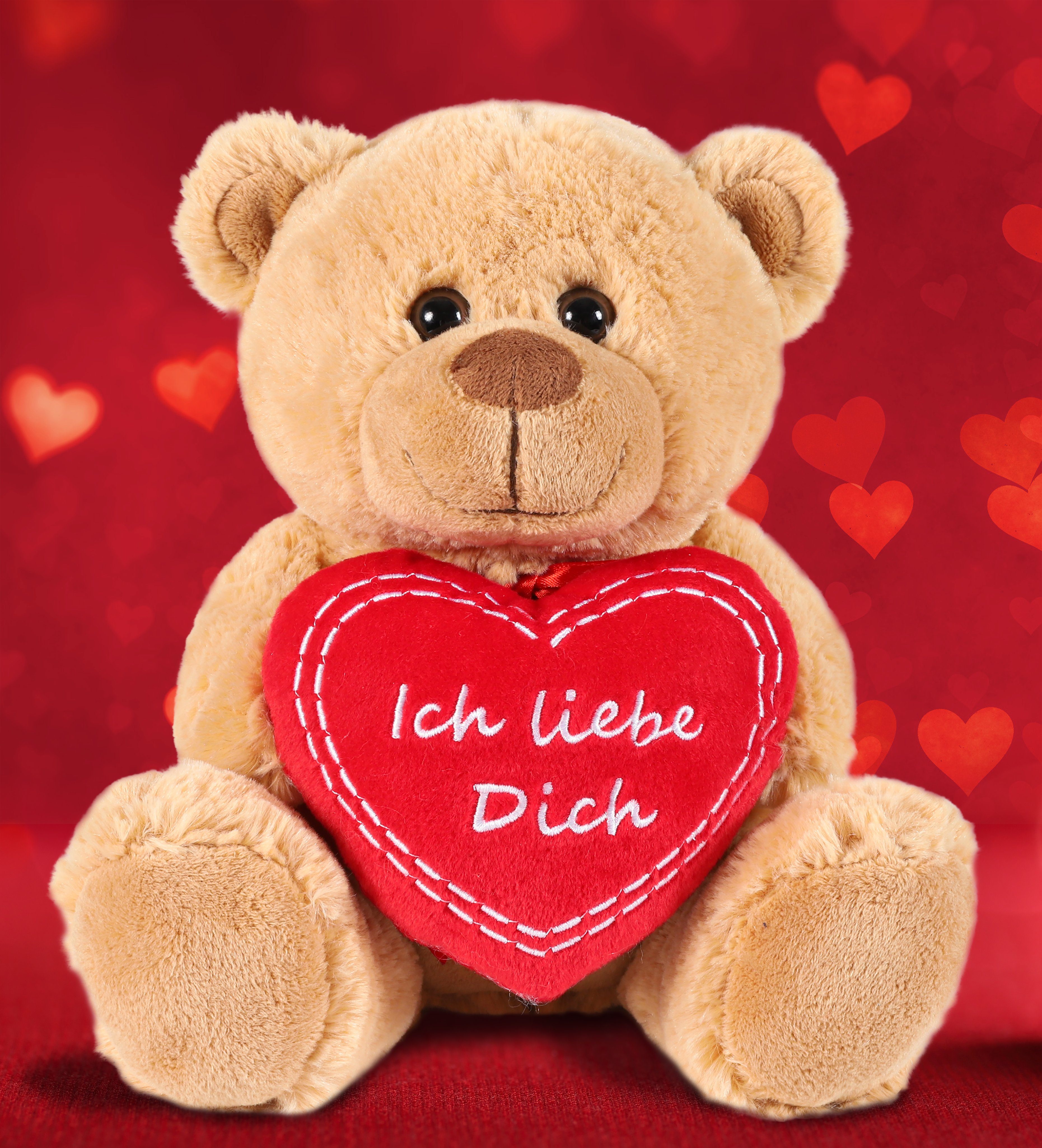 BRUBAKER Kuscheltier Teddybär mit Ich liebe Dich Herz (Valentinstagsgeschen günstig online kaufen