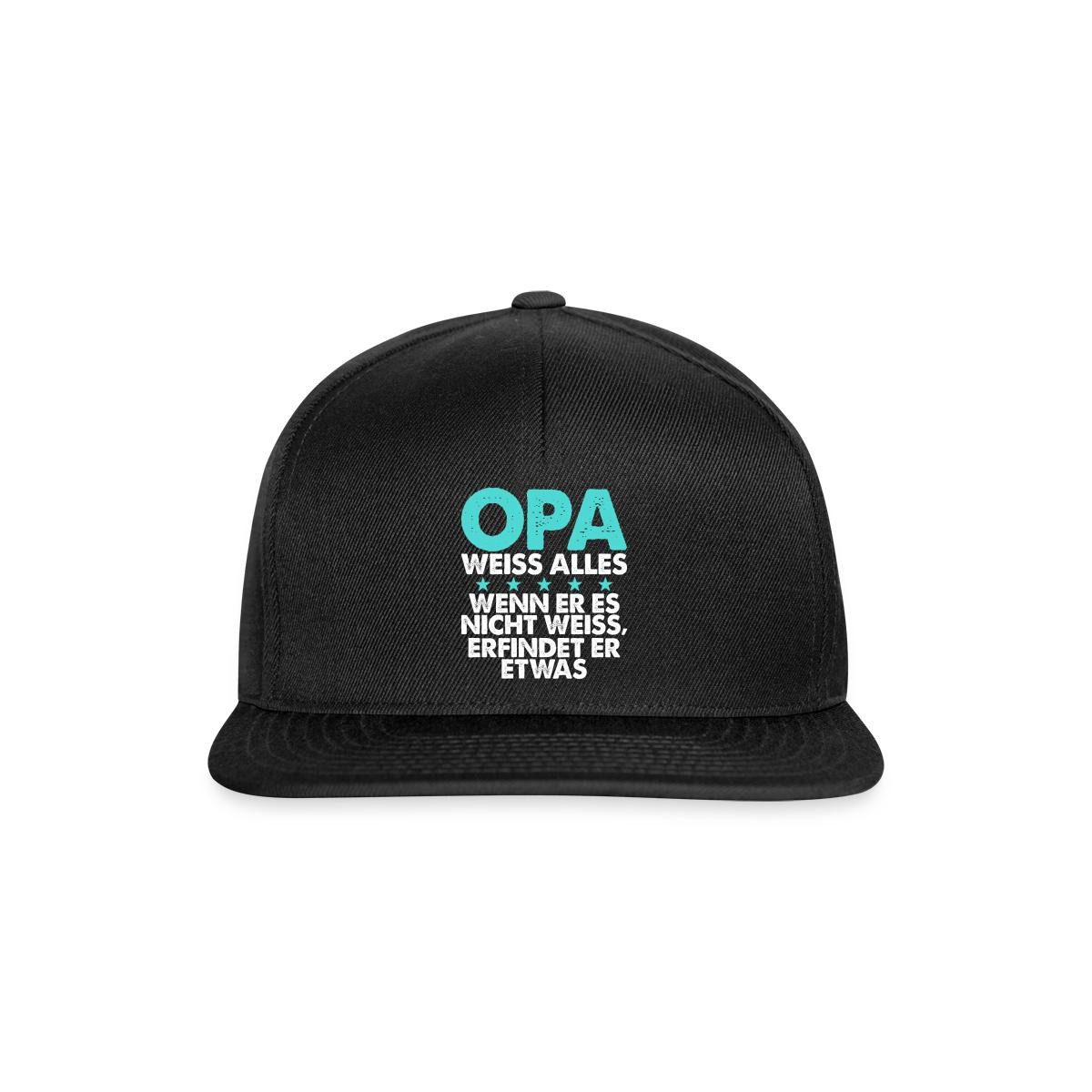 Snapback Cap Opa Weiß Alles Wenn Nicht Erfindet Er Es Snapback Cap